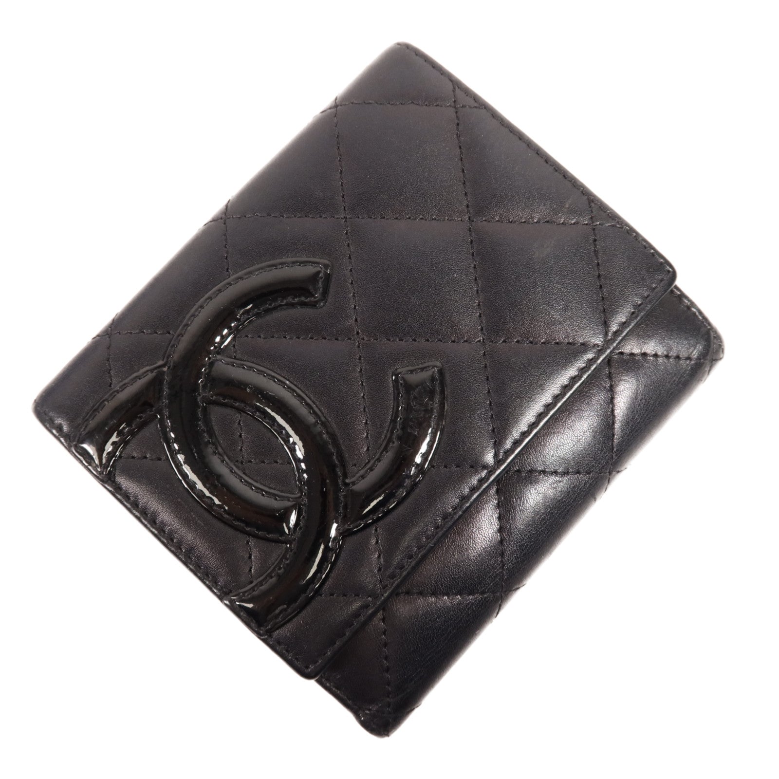 CHANEL 牛皮皮革Cambon Wallet銀扣錢包