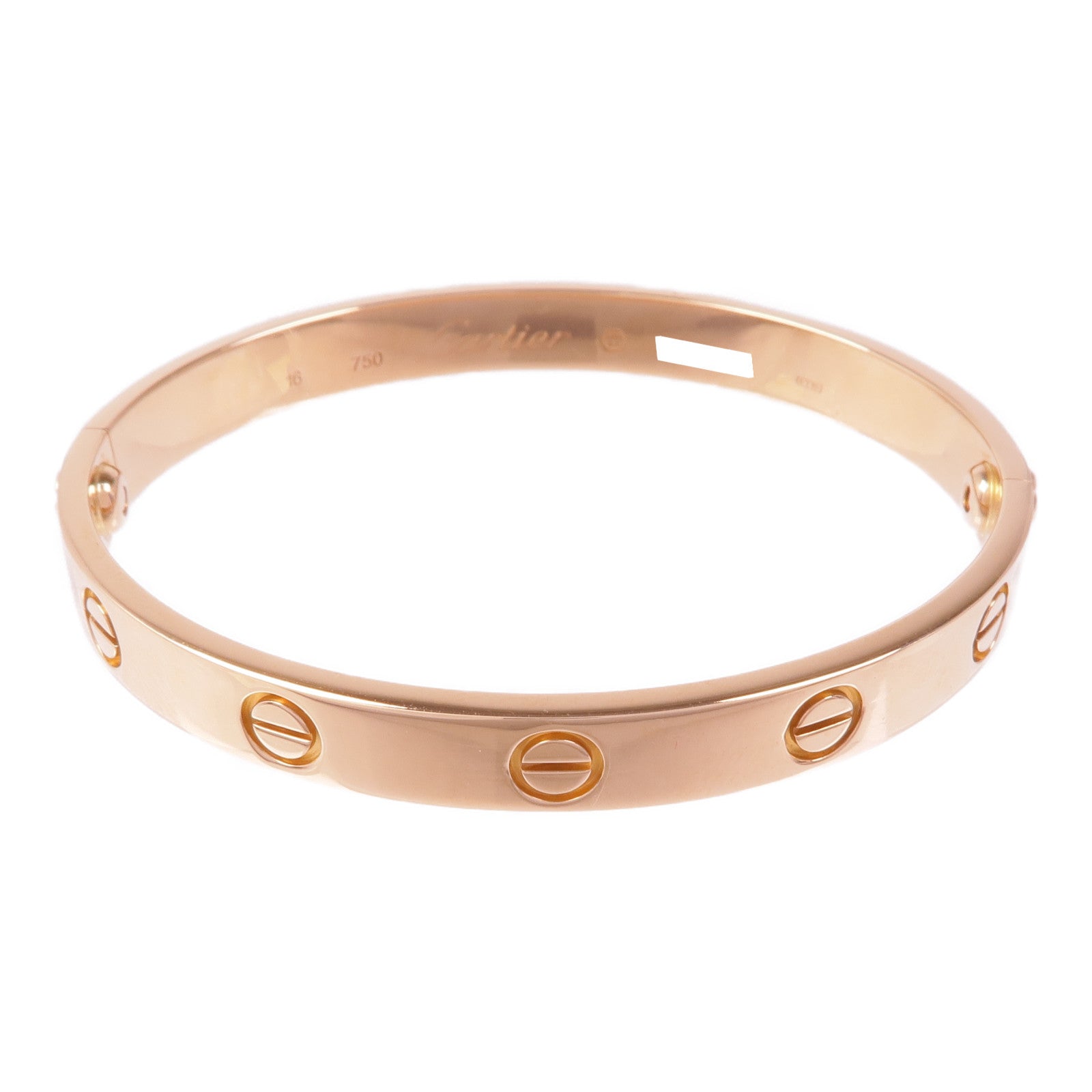 CARTIER 18K玫瑰金Love Bracelet手鐲Cartier#16