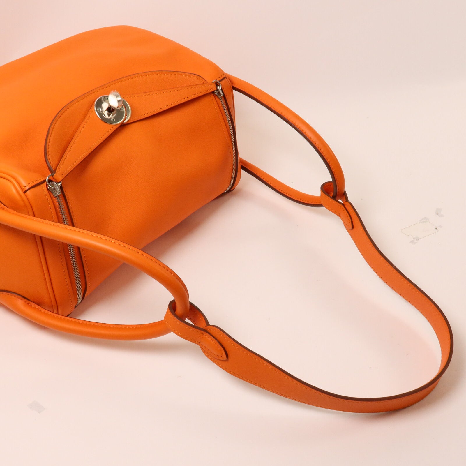 HERMES Swift皮革Lindy 26手挽肩背兩用袋Feu
