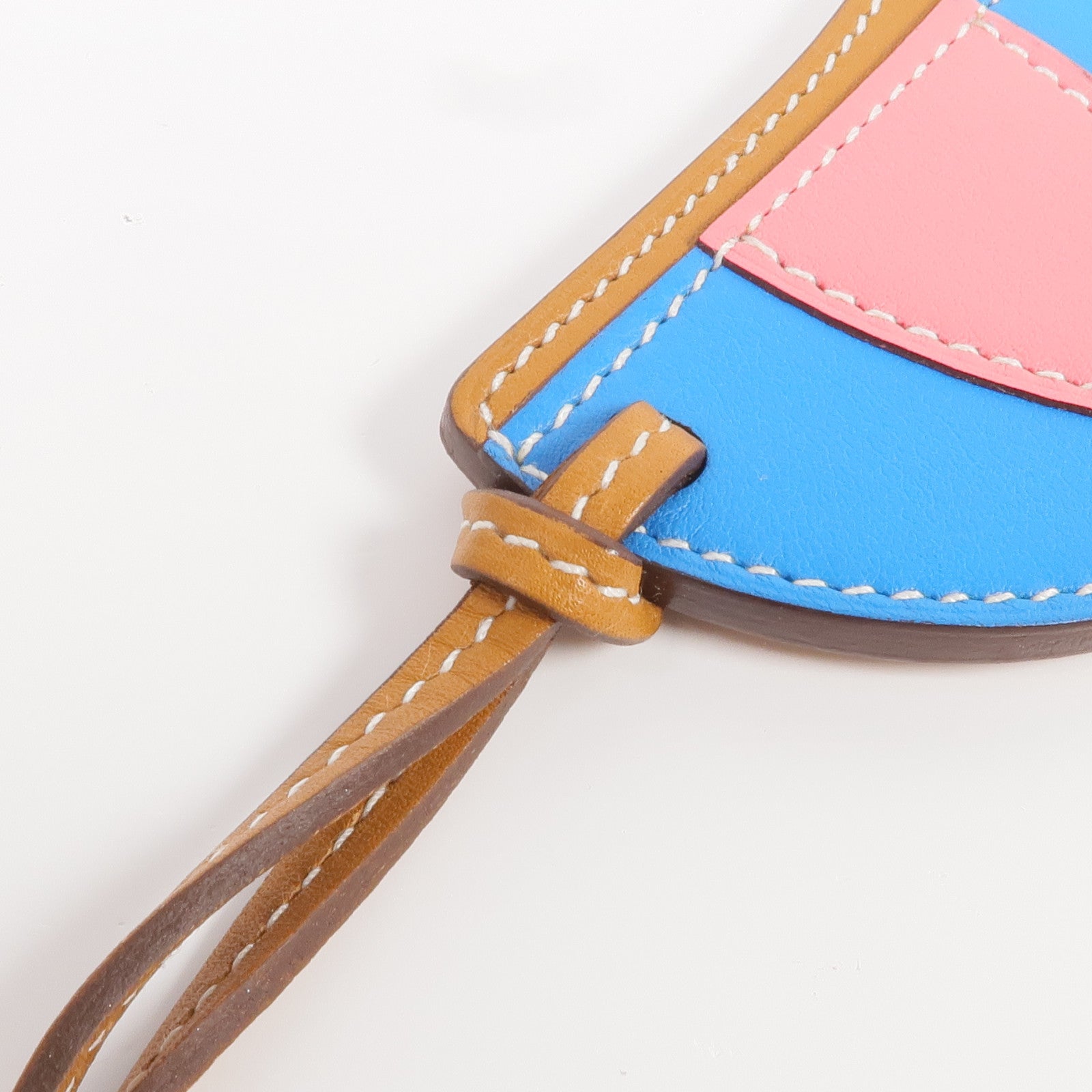 HERMES Swift/Butler皮革Paddock Bombe銀扣掛飾