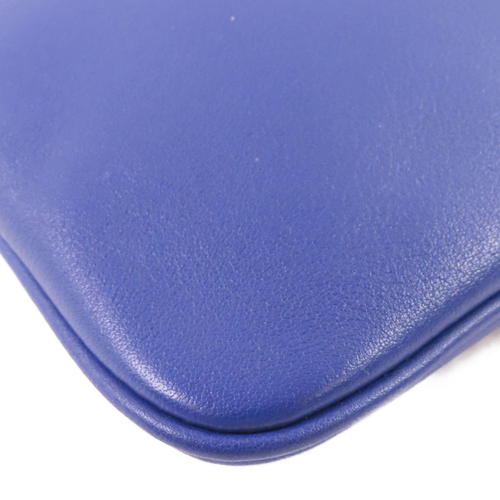 HERMES Swift皮革Aline Shoulder Bag銀扣肩背袋7T Bleu Electrique/電光藍色