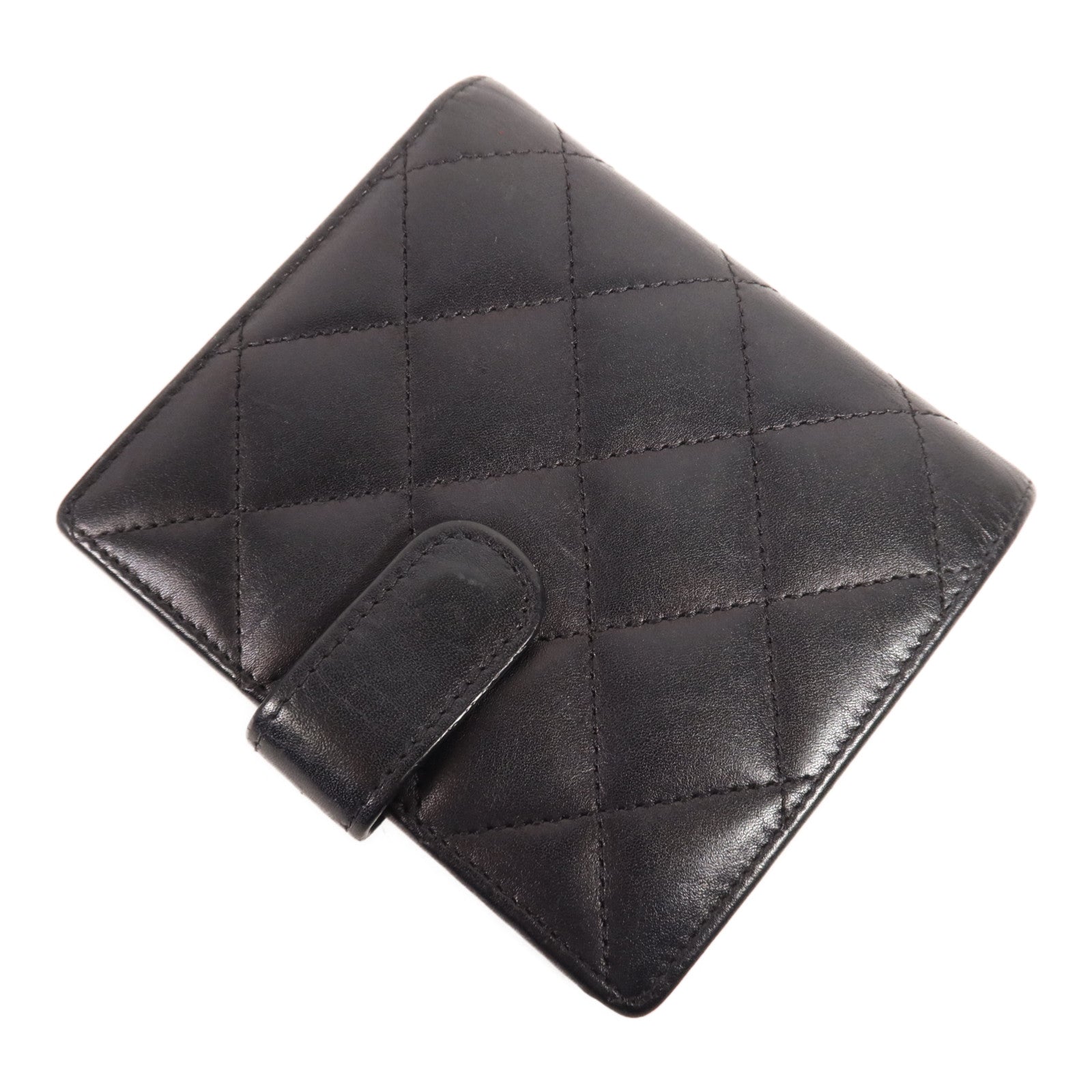 CHANEL 牛皮皮革Cambon Wallet銀扣錢包