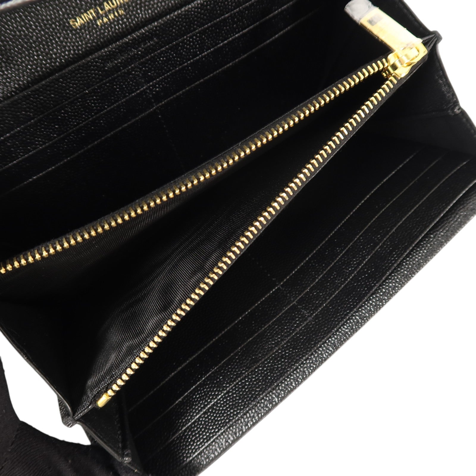 SAINT LAURENT 牛皮皮革Cassandre Matelasse Large Flap Wallet金扣長錢包