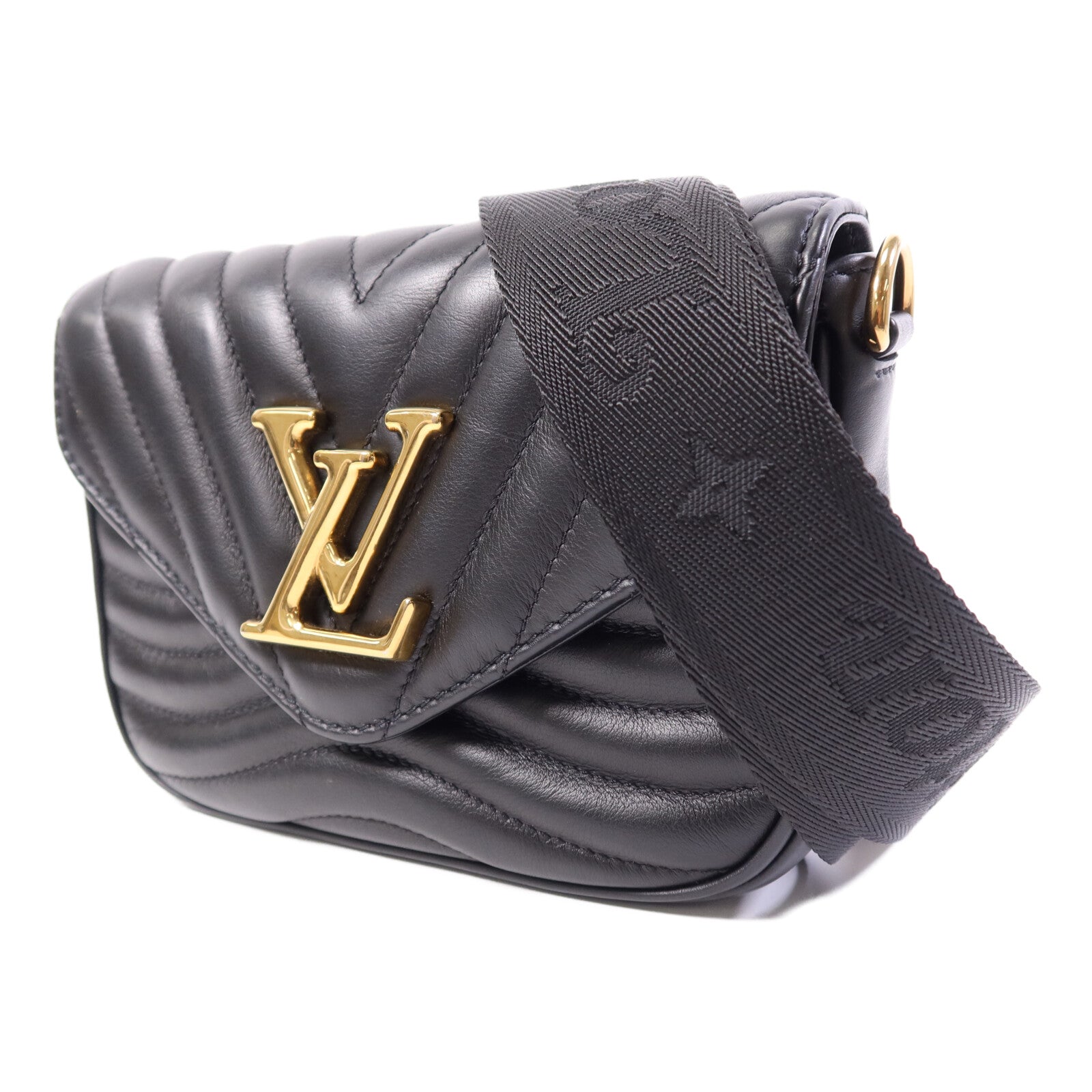 LOUIS VUITTON 牛皮皮革New Wave Multi Pochette金扣鏈帶手挽肩背兩用袋