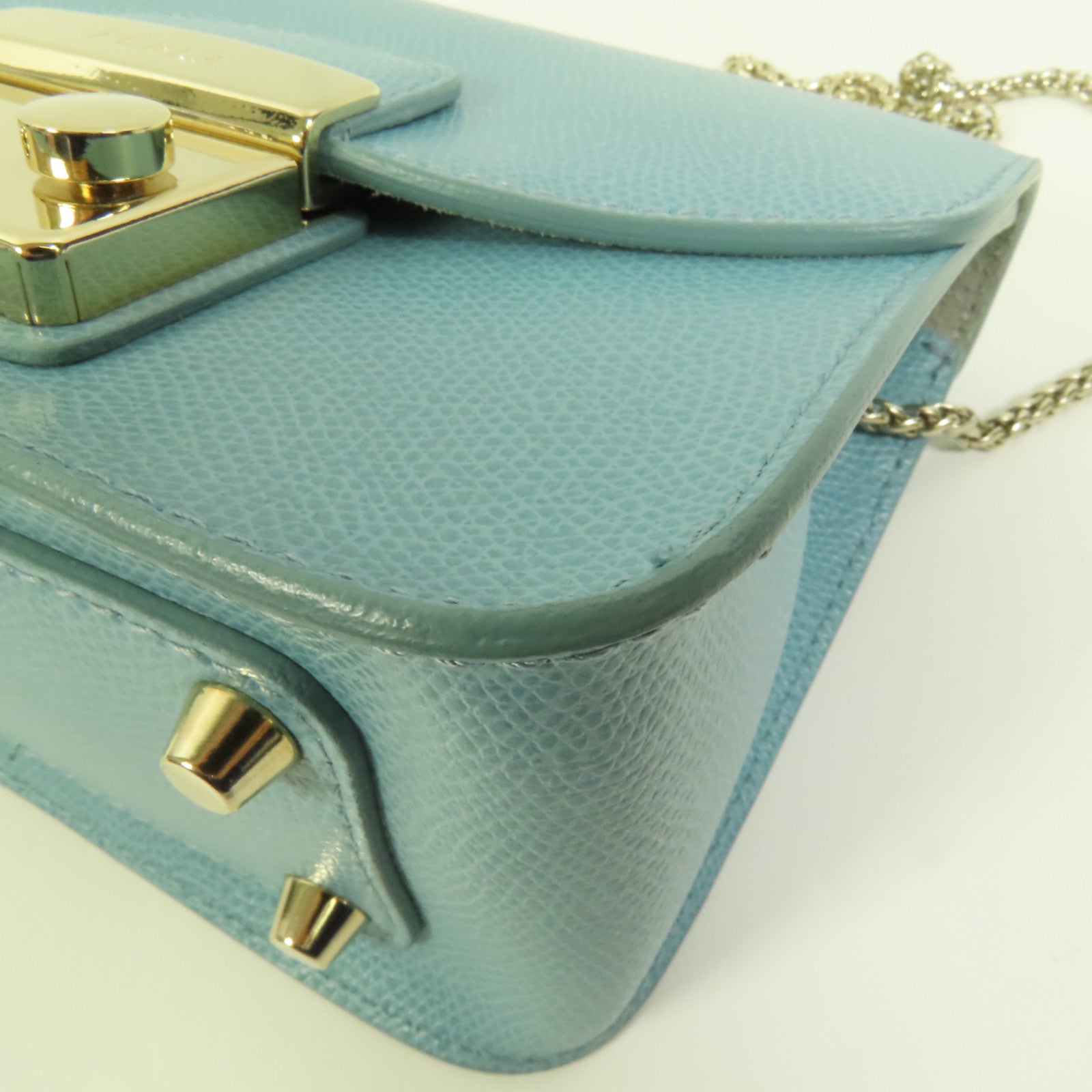 SELECTION 牛皮皮革Chain Shoulder Bag金扣鏈帶肩背袋