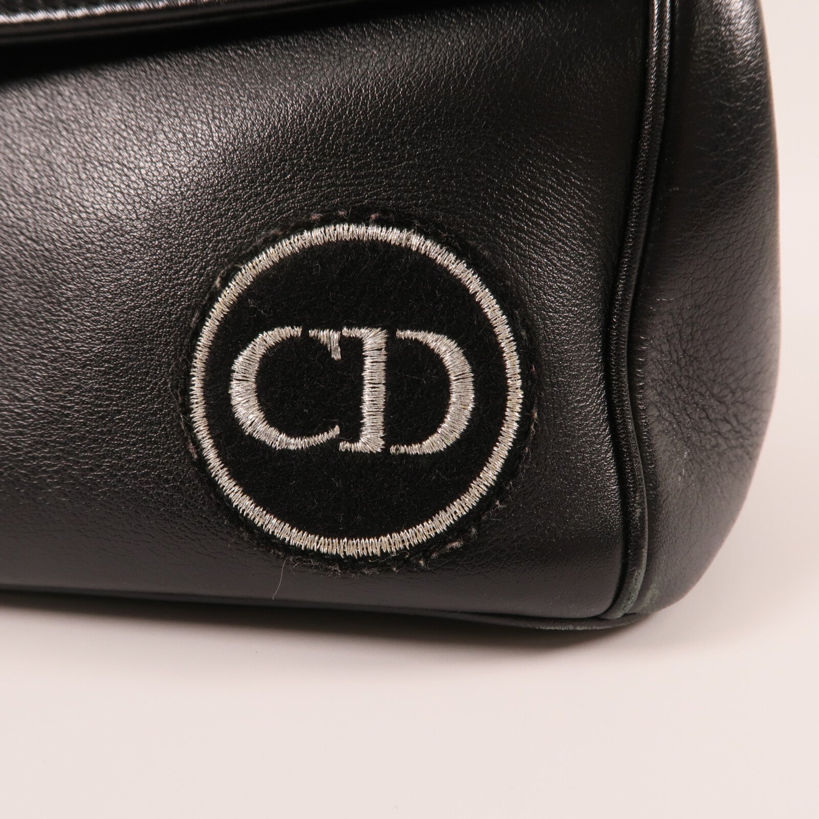 Dior 牛皮皮革Hand Bag銀扣手挽肩背兩用袋