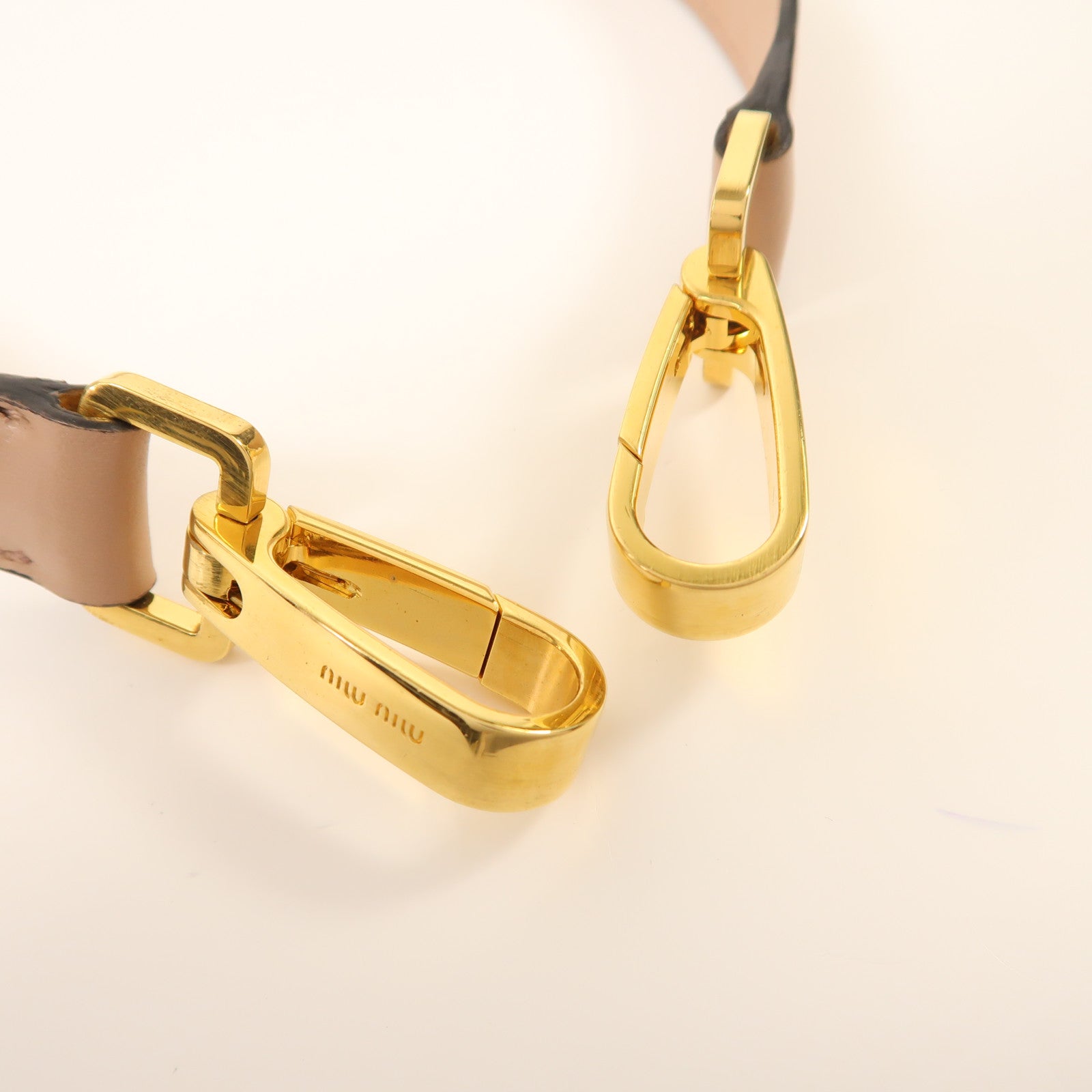 Miu Miu 【激減優惠】牛皮皮革2 Way Shoulder金扣手挽肩背兩用袋