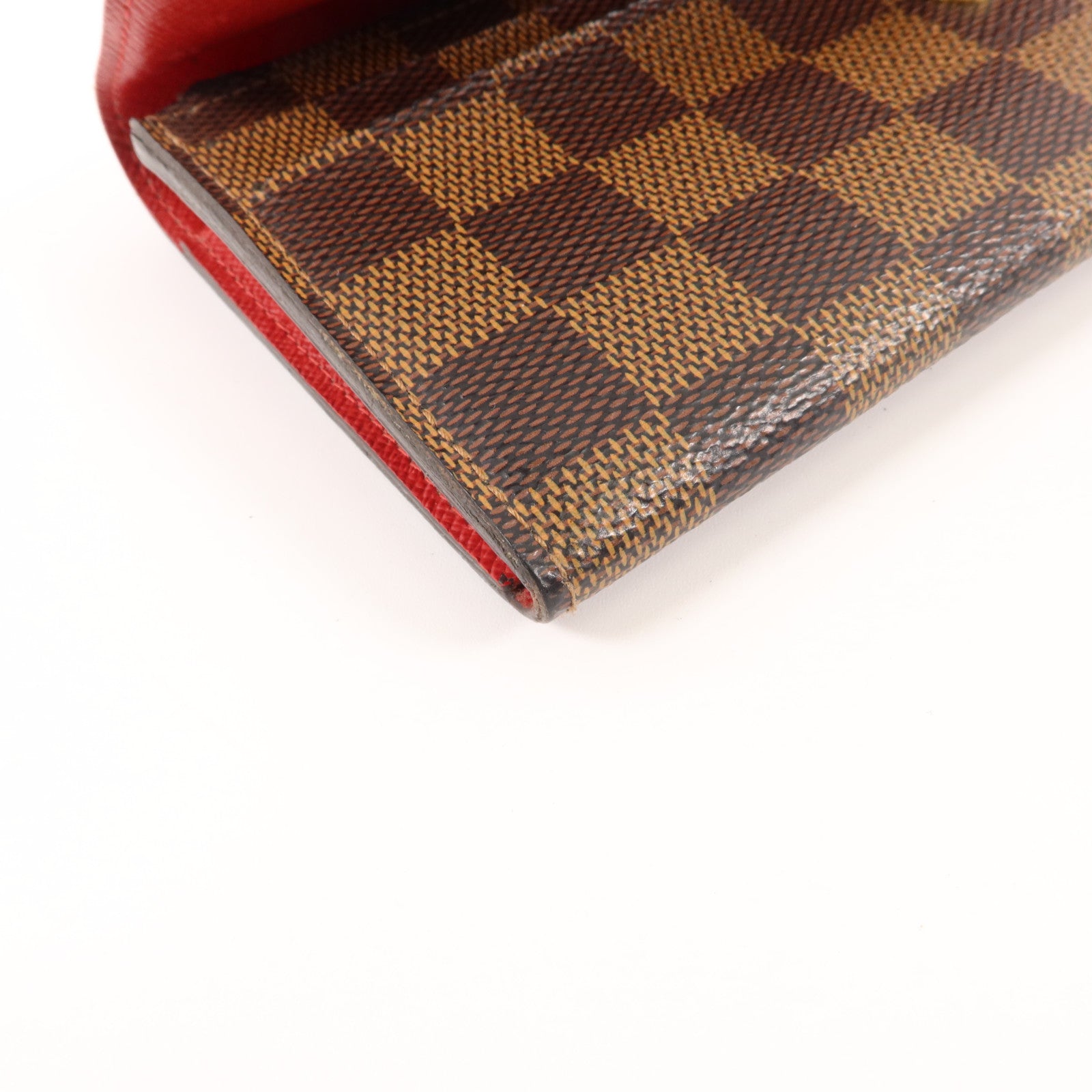 LOUIS VUITTON Damier Portefeuille Emilie Long Wallet金扣長錢包