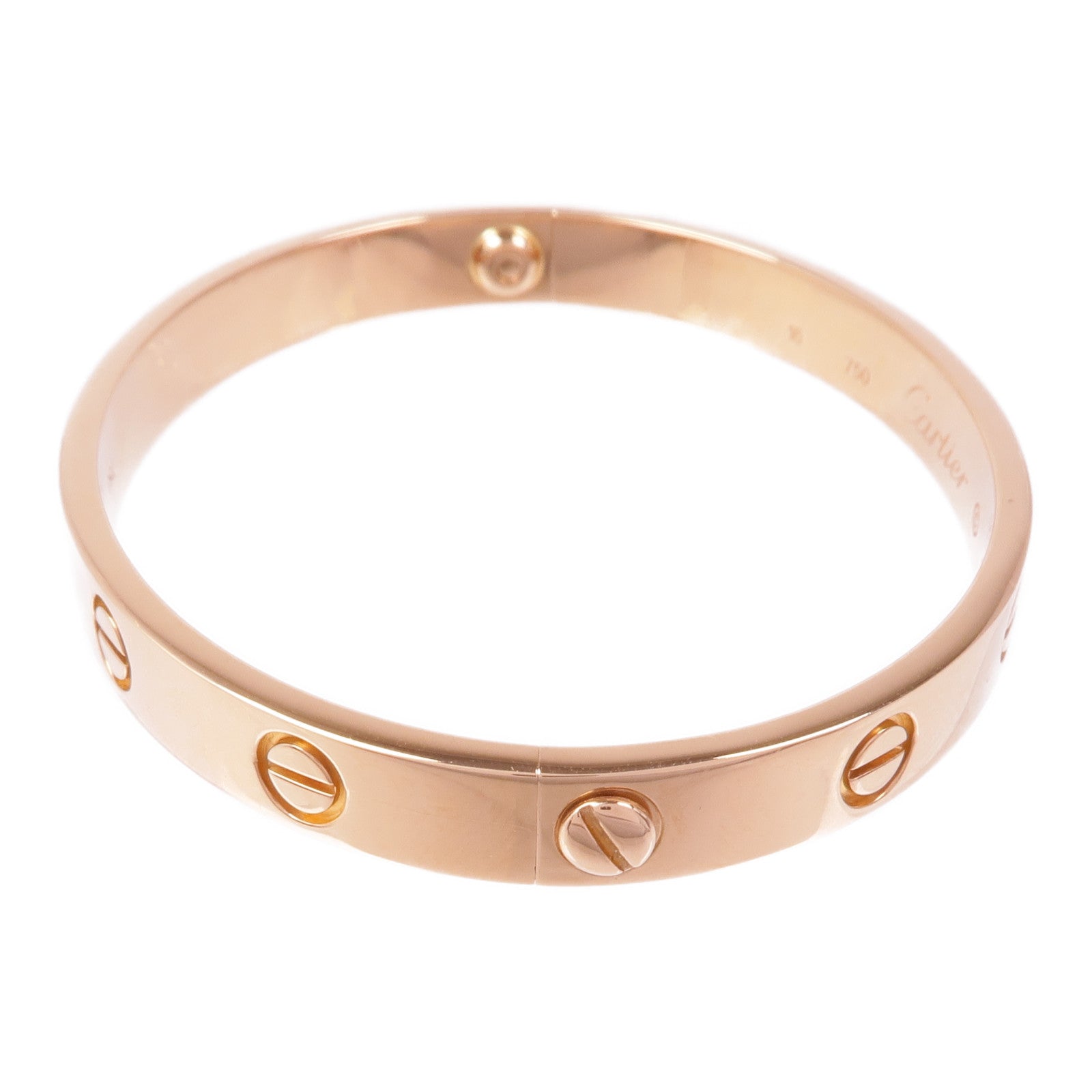 CARTIER 18K玫瑰金Love Bracelet手鐲Cartier#16