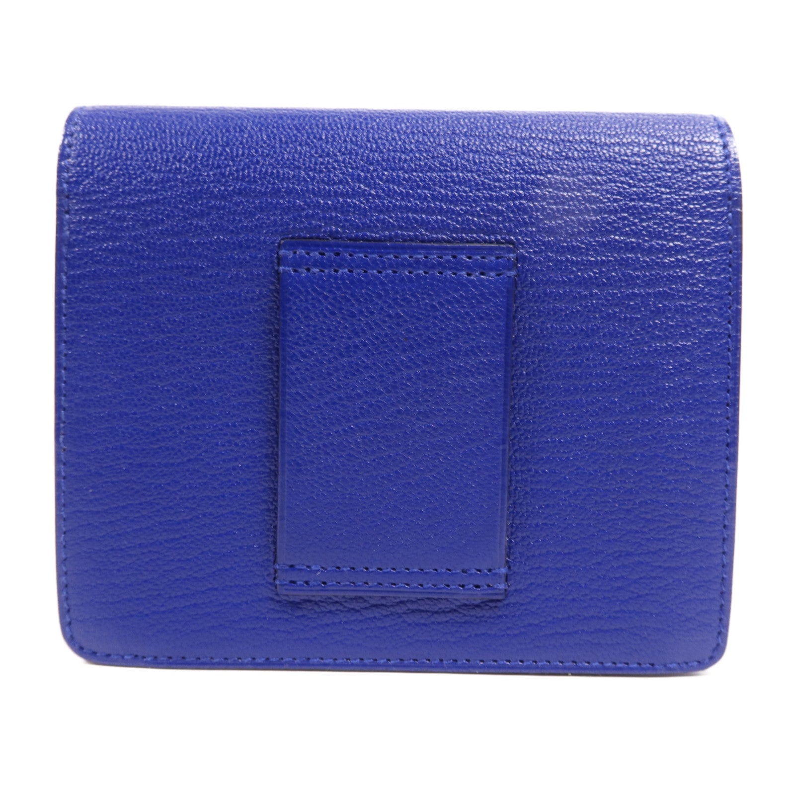 HERMES Chevre皮革Roulis Slim手拿包Bleu Electrique