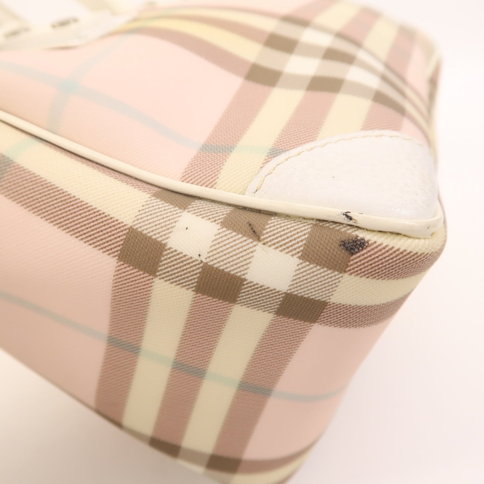 BURBERRY 塗層帆布Hand Bag銀扣手挽袋