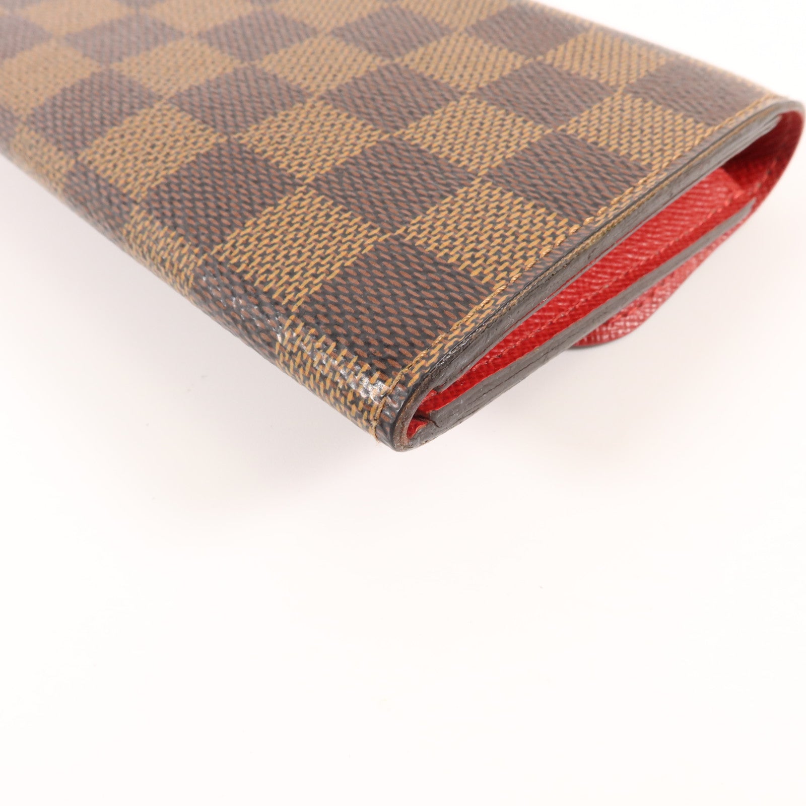 LOUIS VUITTON Damier Portefeuille Emilie Long Wallet金扣長錢包