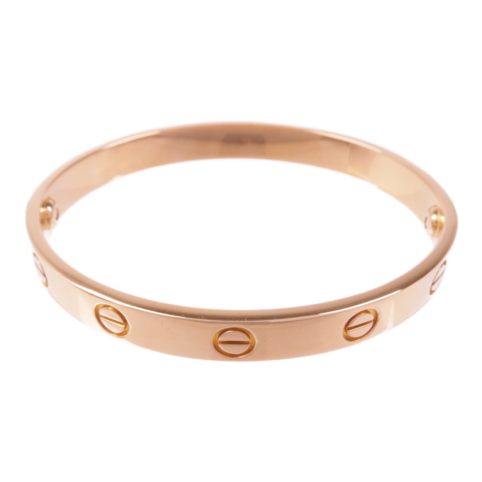 CARTIER 18K玫瑰金Love Bracelet手鐲Cartier#16