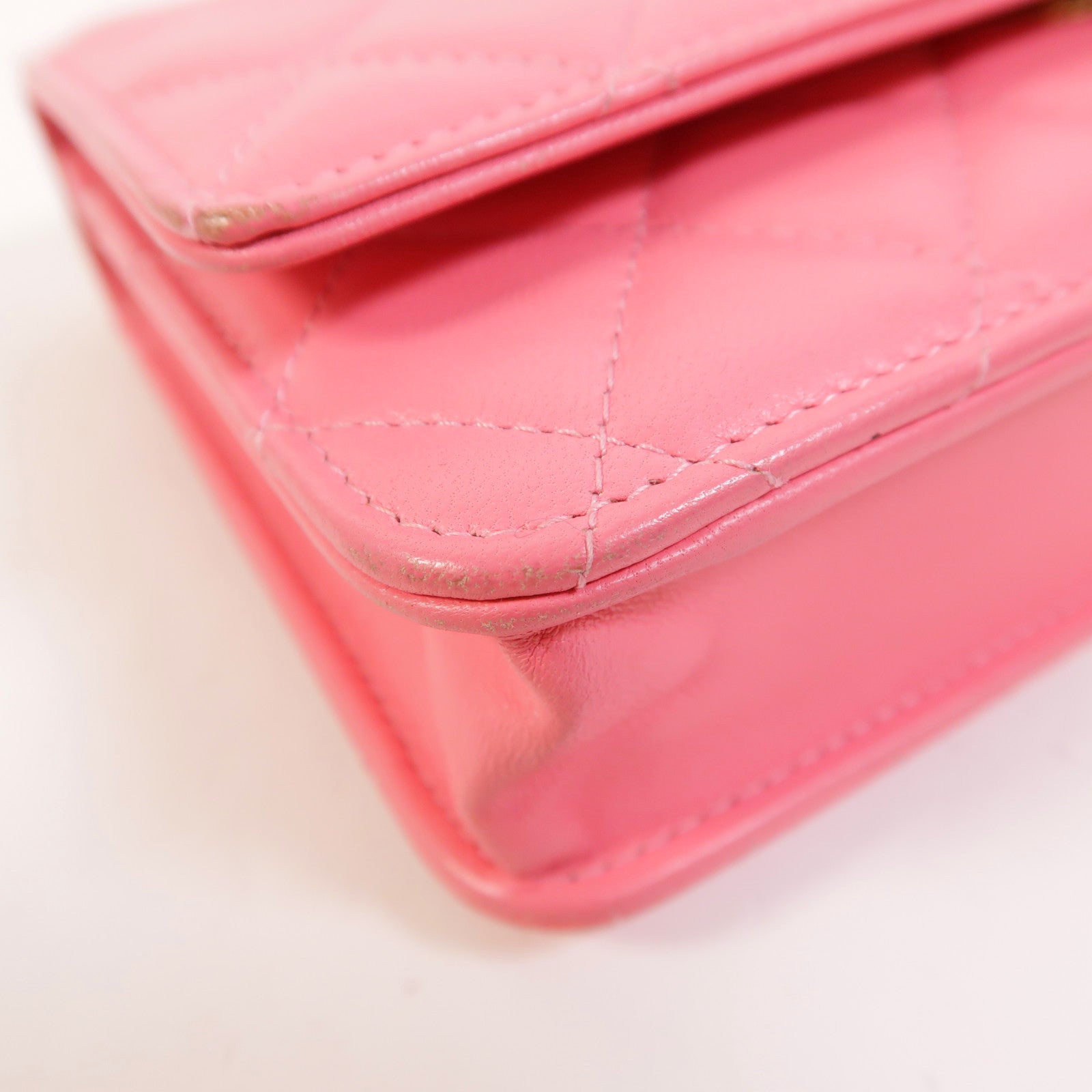 CHANEL 羊皮皮革WOC Wallet On Chain金扣鏈帶肩背袋