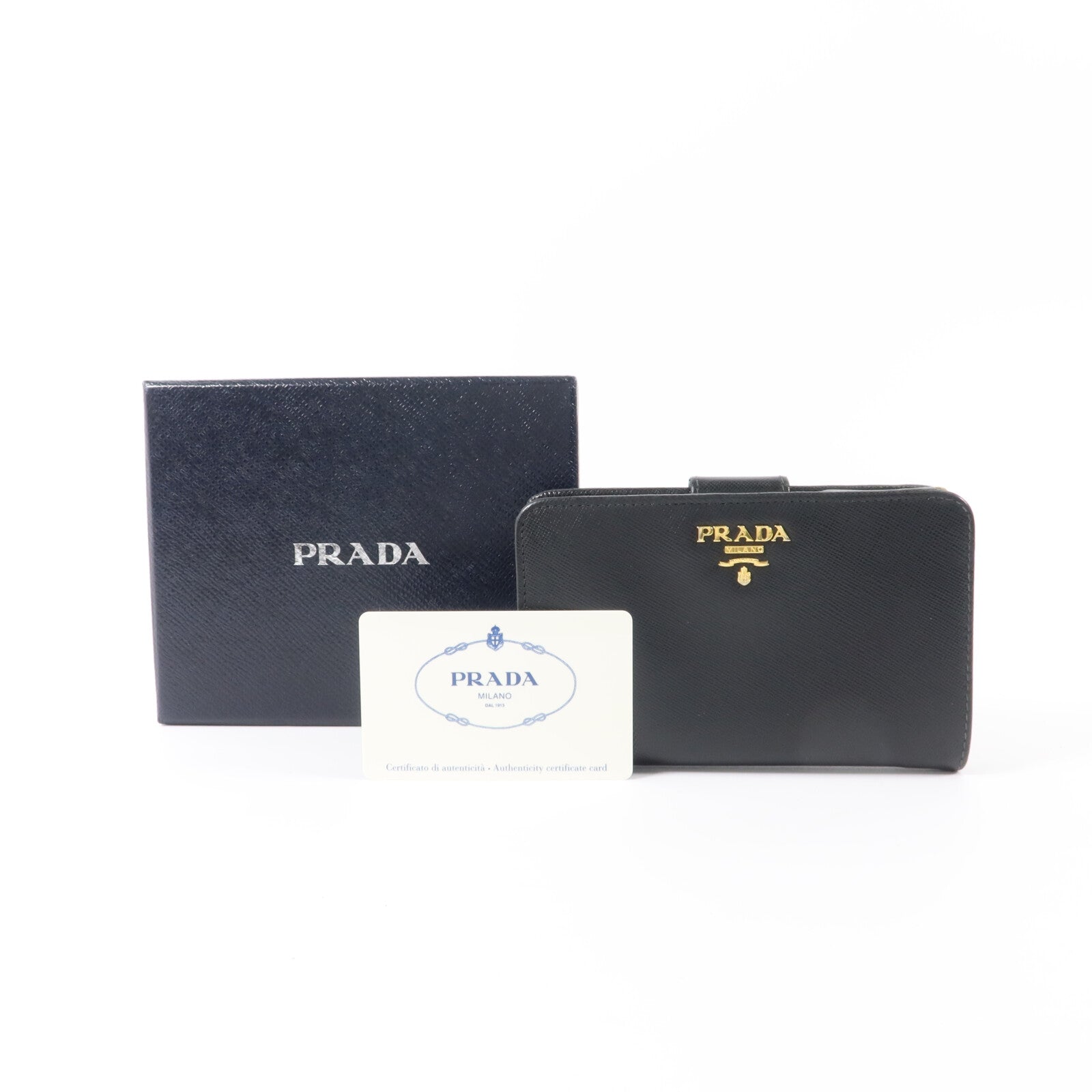 PRADA Saffiano皮革Bifold Wallet錢包