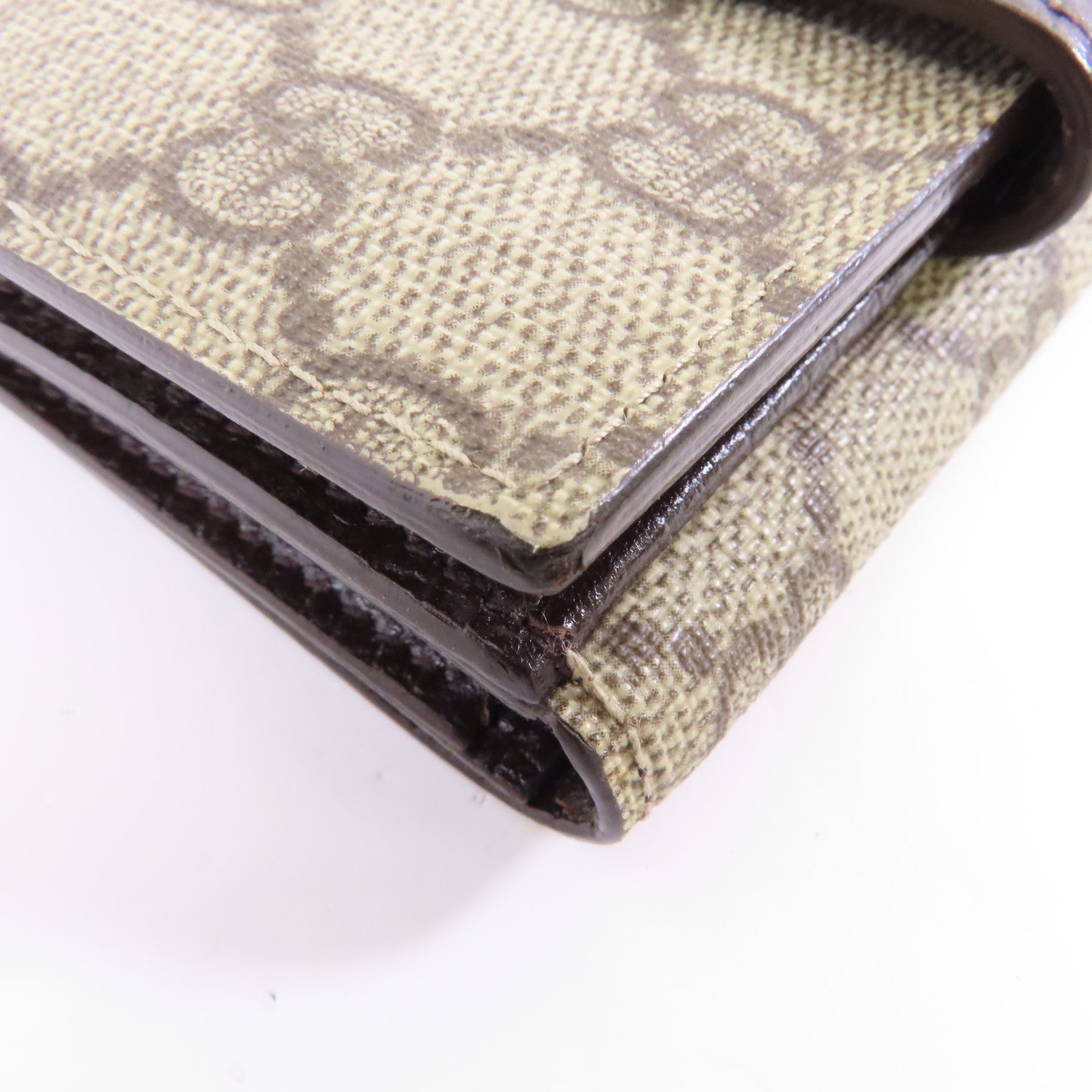 GUCCI 塗層帆布GG Plus Wallet錢包啡色