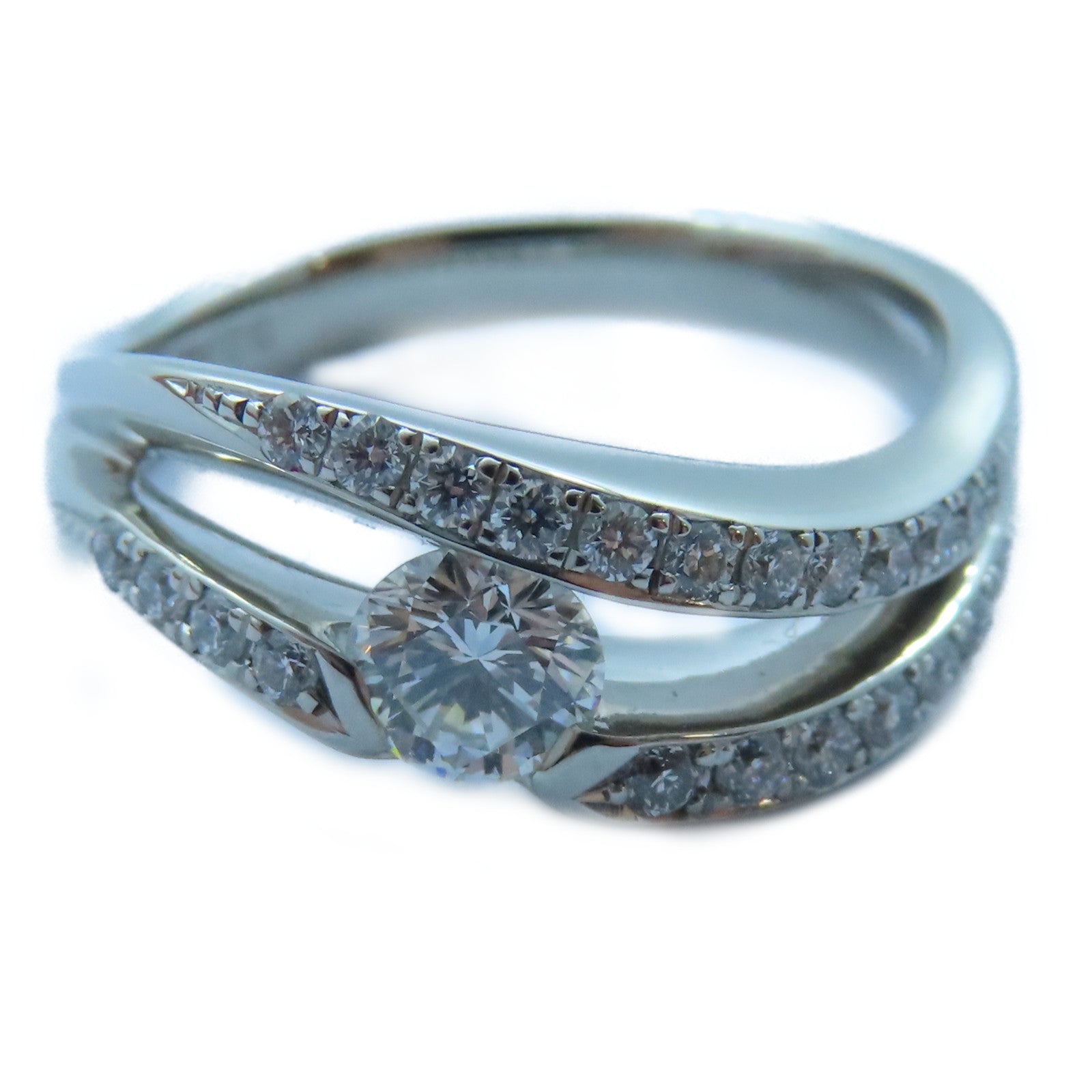 JEWELRY 【激減優惠】PT900白金Diamond Ring 0.365ct/0.28ct鑽石戒指US#6