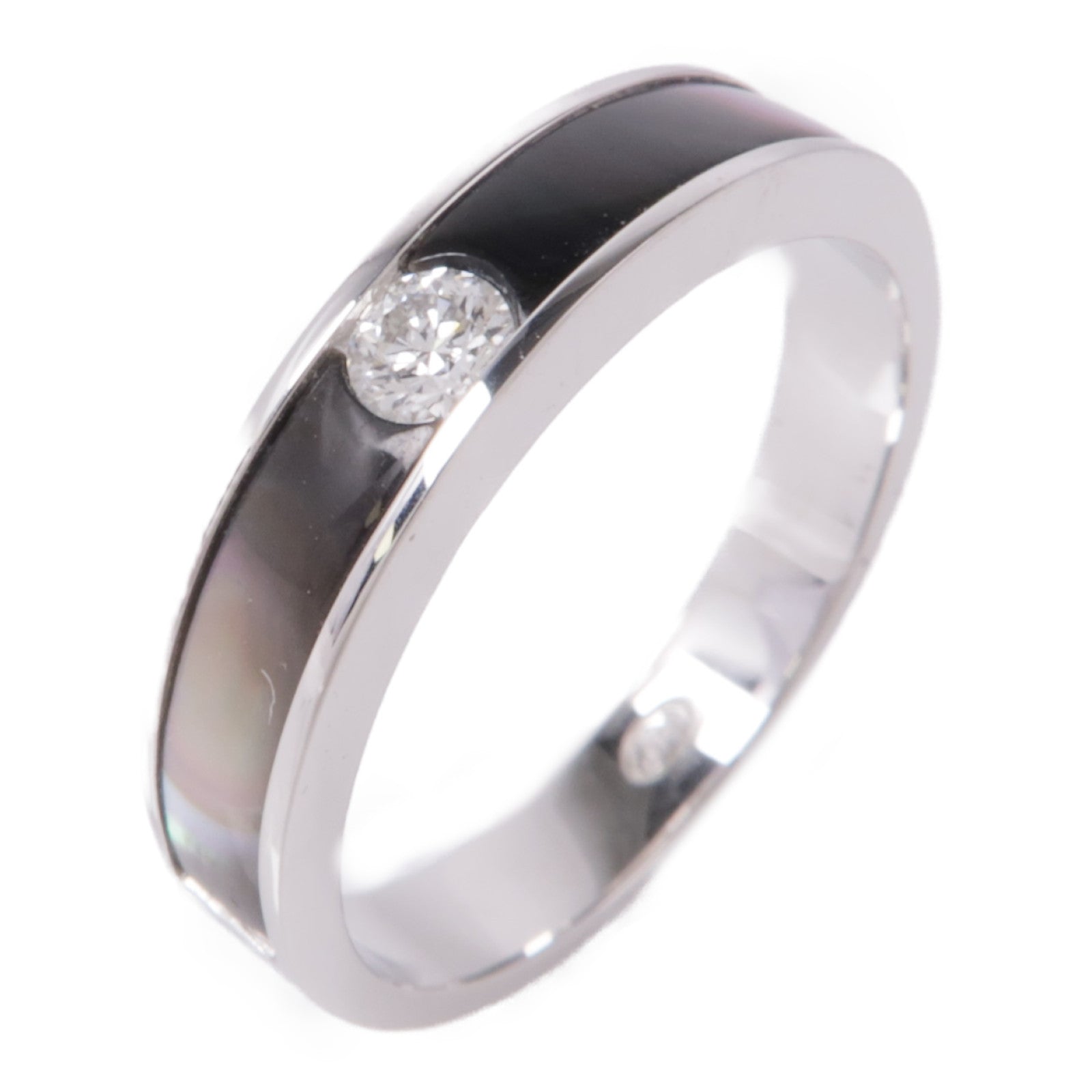 JEWELRY 【激減優惠】18K白金/珍珠母貝Diamond Ring鑽石戒指US#6.25