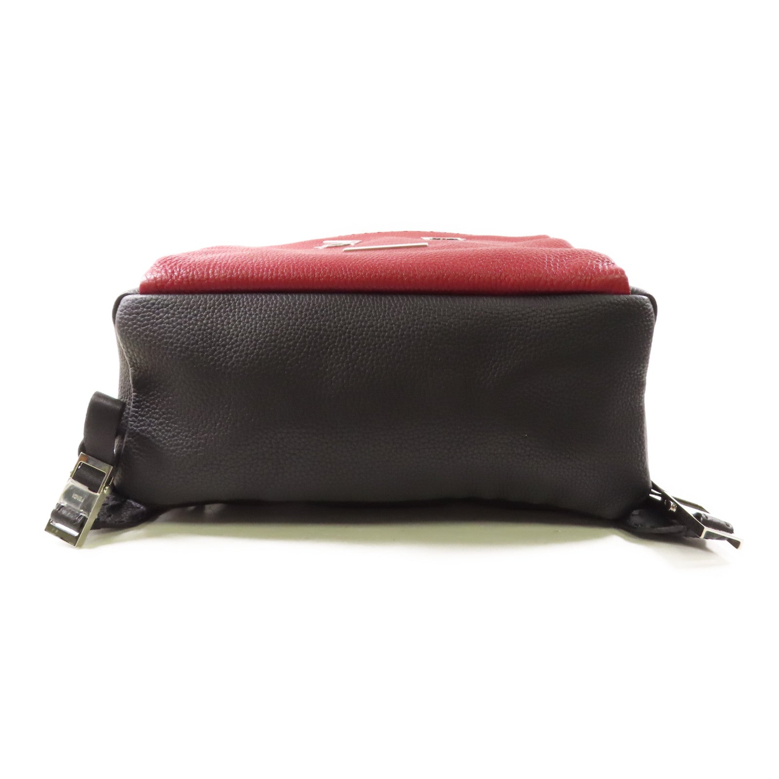 FENDI【激減優惠】 牛皮皮革Faces Selleria Backpack銀扣背包