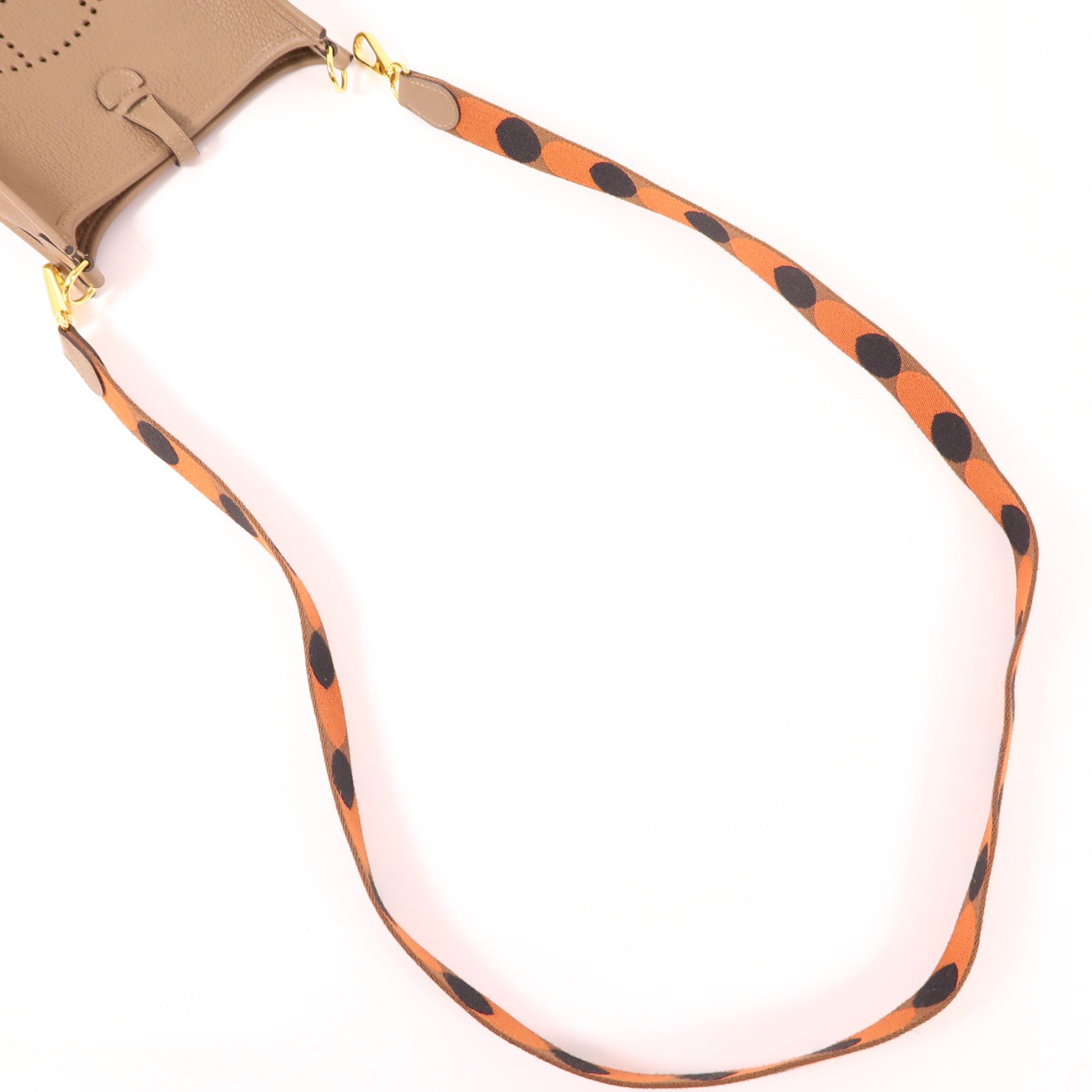 HERMES Maurice皮革Evelyne TPM金扣肩背袋Brown