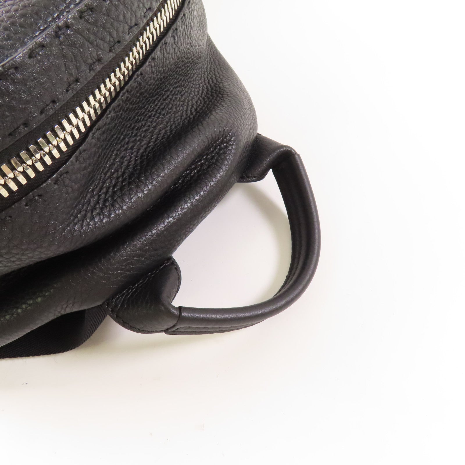 FENDI【激減優惠】 牛皮皮革Faces Selleria Backpack銀扣背包