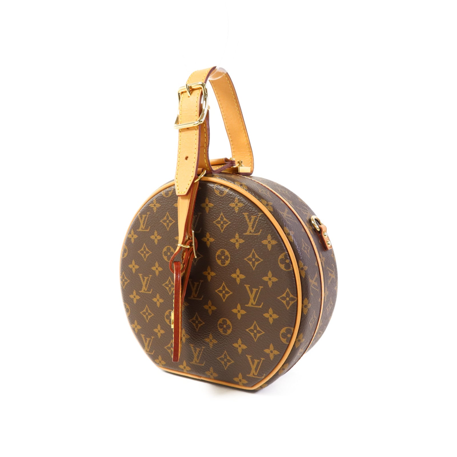 LOUIS VUITTON Monogram Petite Boite Chapeau金扣手挽肩背兩用袋
