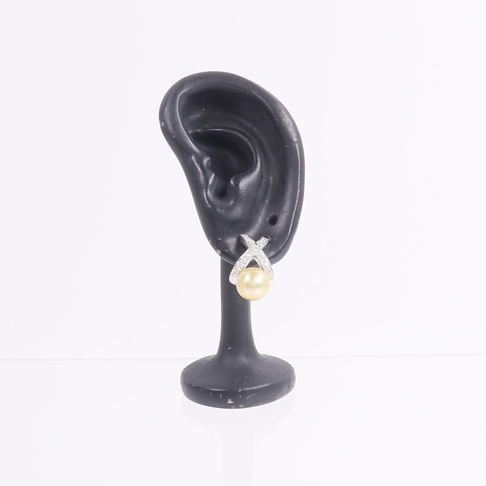 JEWELRY 18K白金Pearl Diamond Earrings珍珠/鑽石耳環