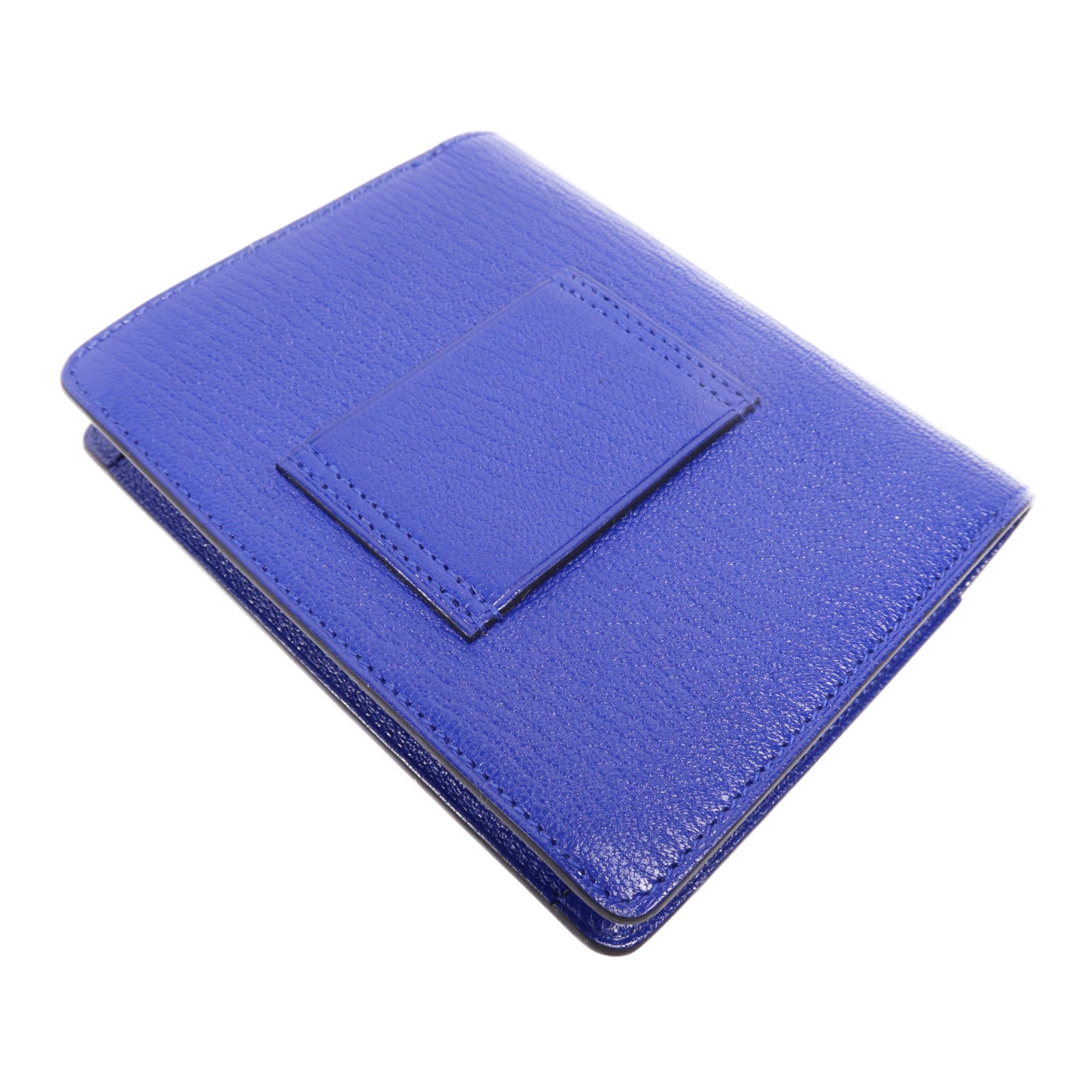 HERMES Chevre皮革Roulis Slim手拿包Bleu Electrique