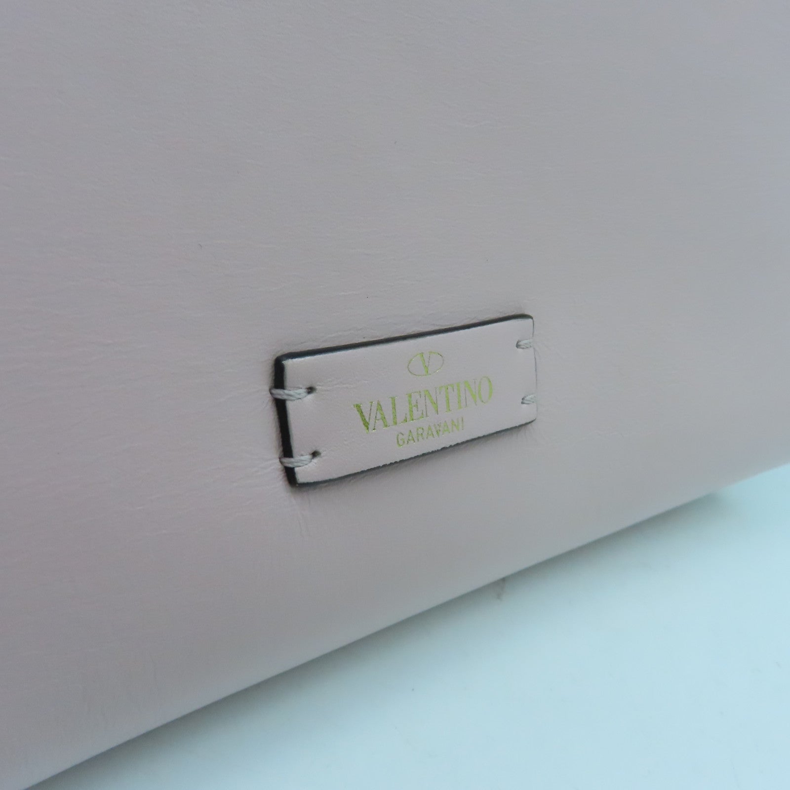 Valentino 【激減優惠】牛皮皮革Vsling Grainy Bag金扣手挽肩背兩用袋粉紅色