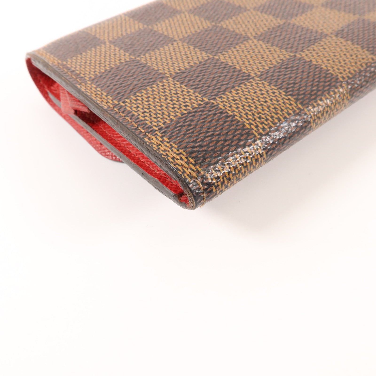 LOUIS VUITTON Damier Portefeuille Emilie Long Wallet金扣長錢包