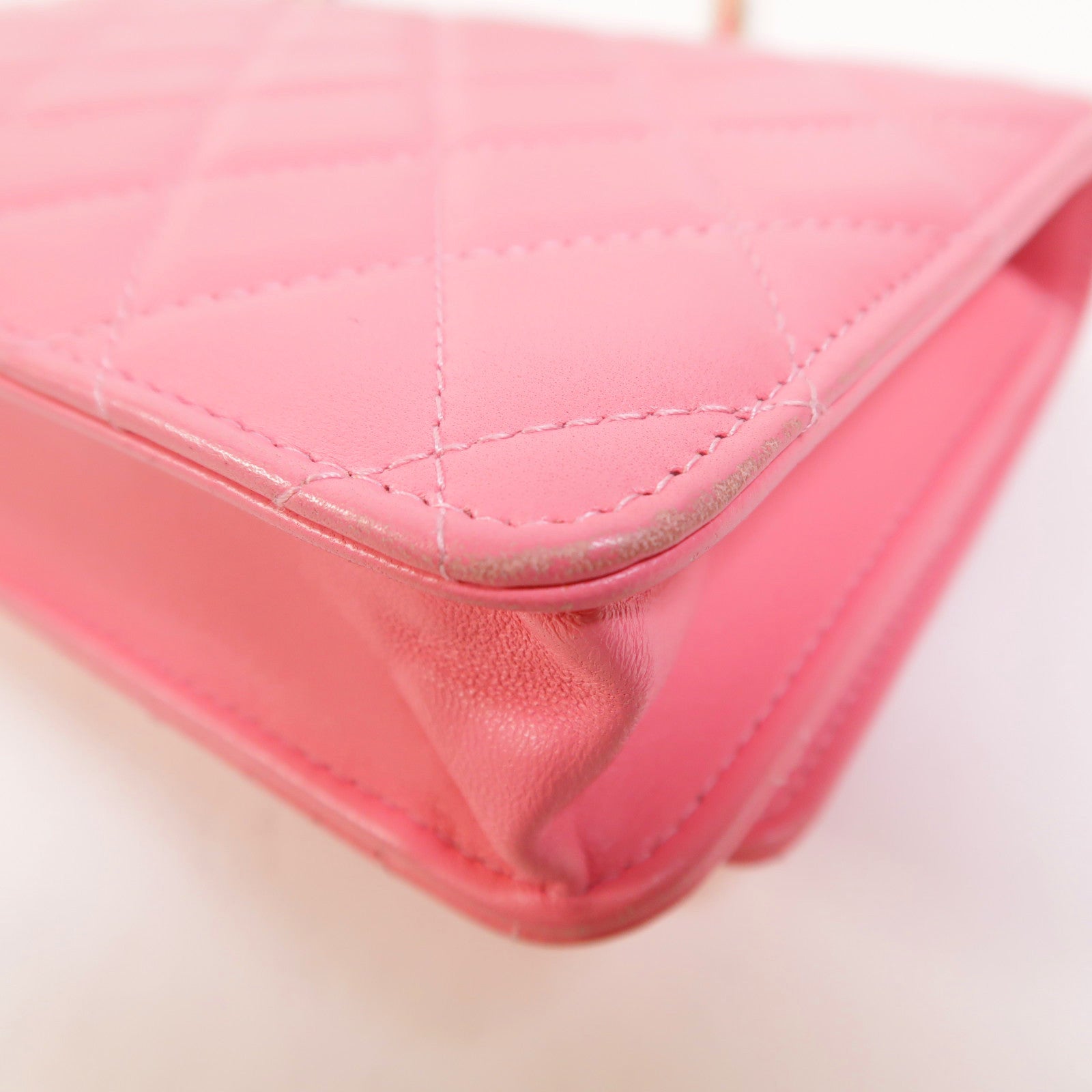CHANEL 羊皮皮革WOC Wallet On Chain金扣鏈帶肩背袋