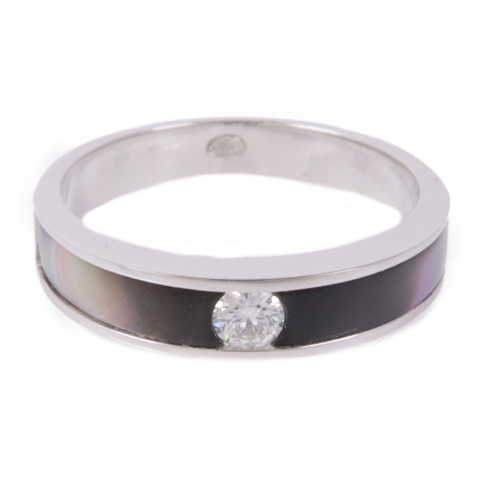 JEWELRY 【激減優惠】18K白金/珍珠母貝Diamond Ring鑽石戒指US#6.25