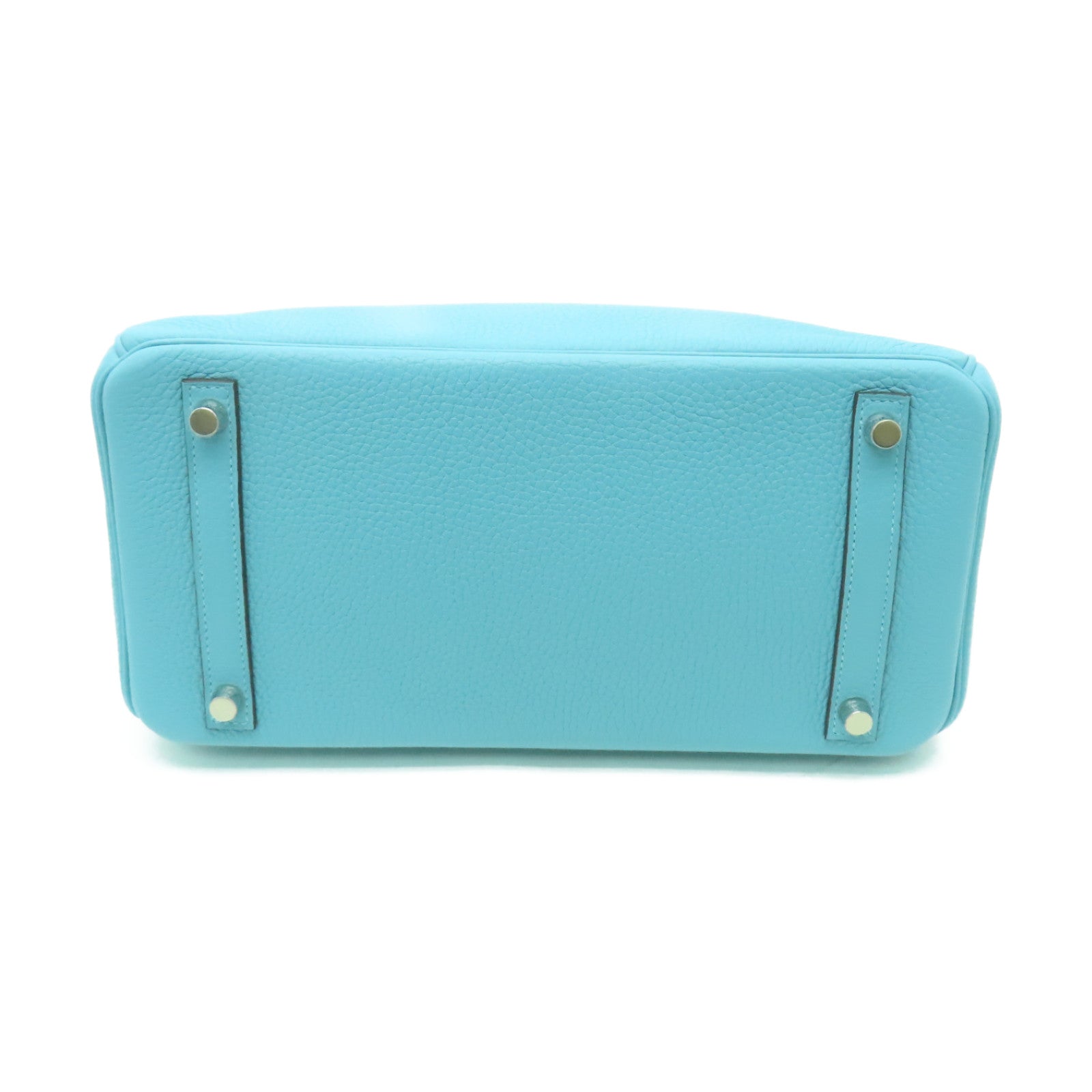 HERMES 【清倉大減價】Togo皮革Birkin 30銀扣手挽袋Bleu Saint Cyr淺藍色