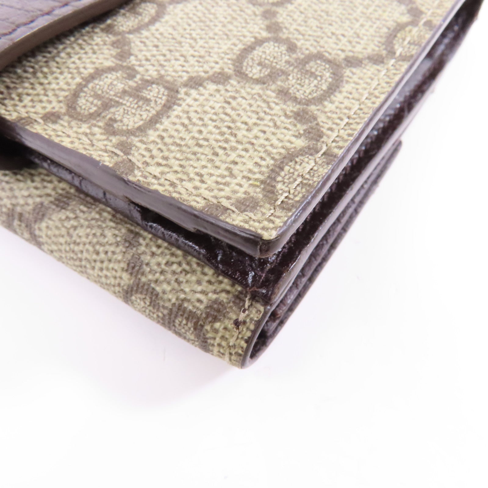 GUCCI 塗層帆布GG Plus Wallet錢包啡色