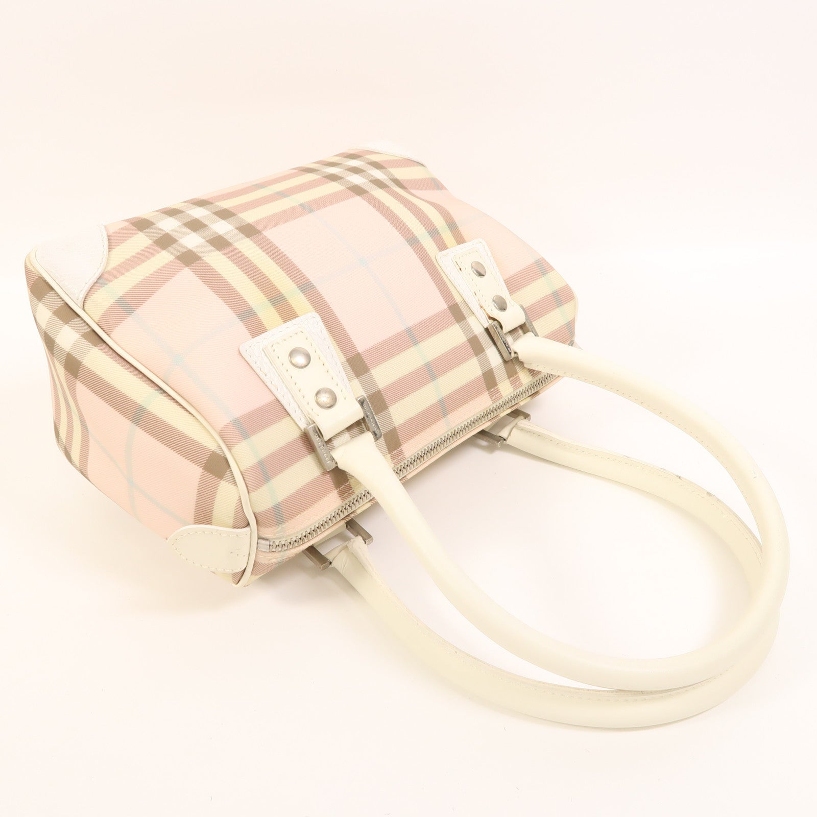 BURBERRY 塗層帆布Hand Bag銀扣手挽袋
