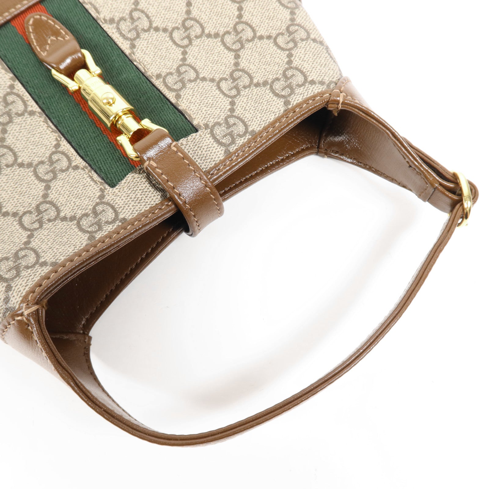 GUCCI 塗層帆布Jackie 1961 Mini Bag金扣手挽肩背兩用袋