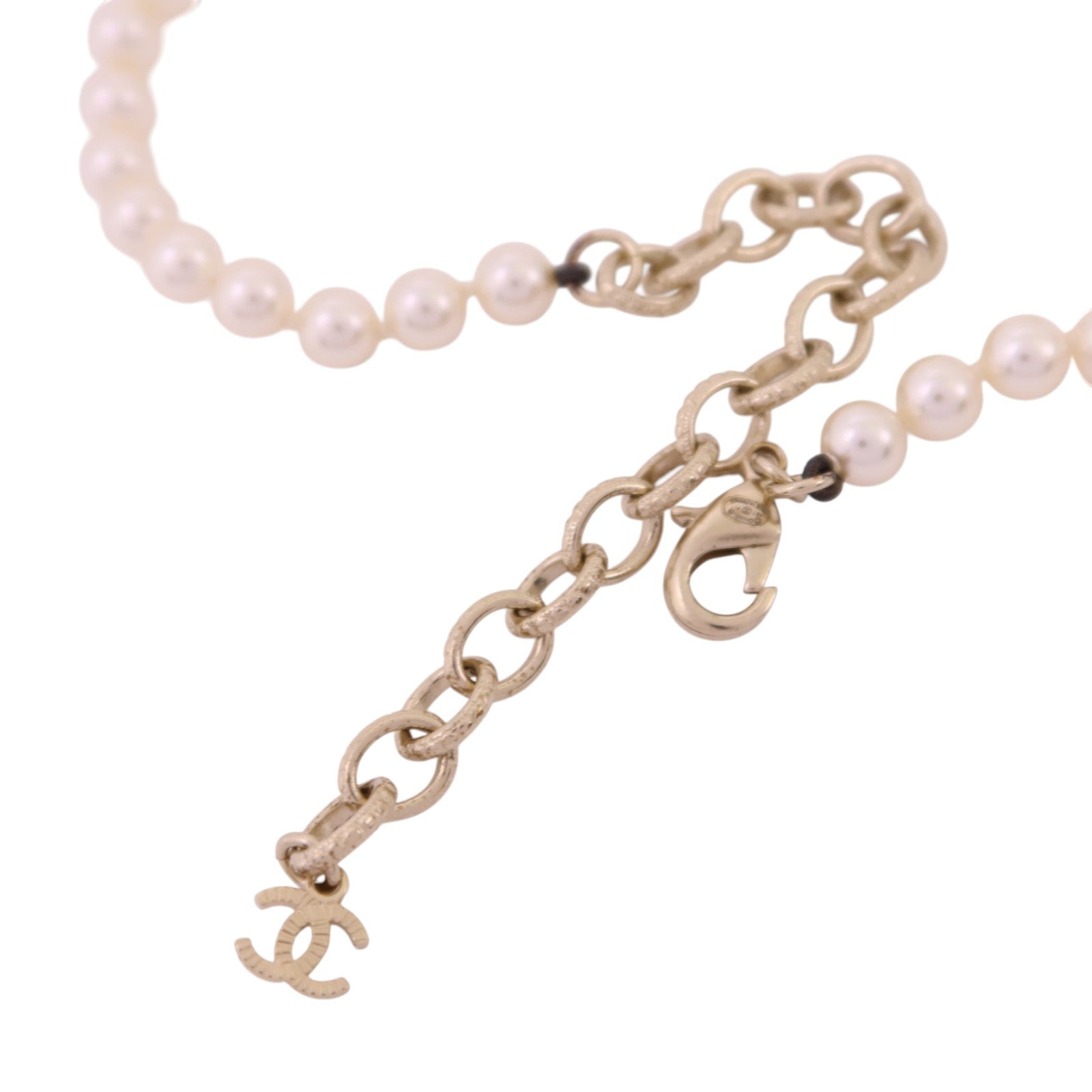 CHANEL 金屬/水鑽Necklace金扣項鏈