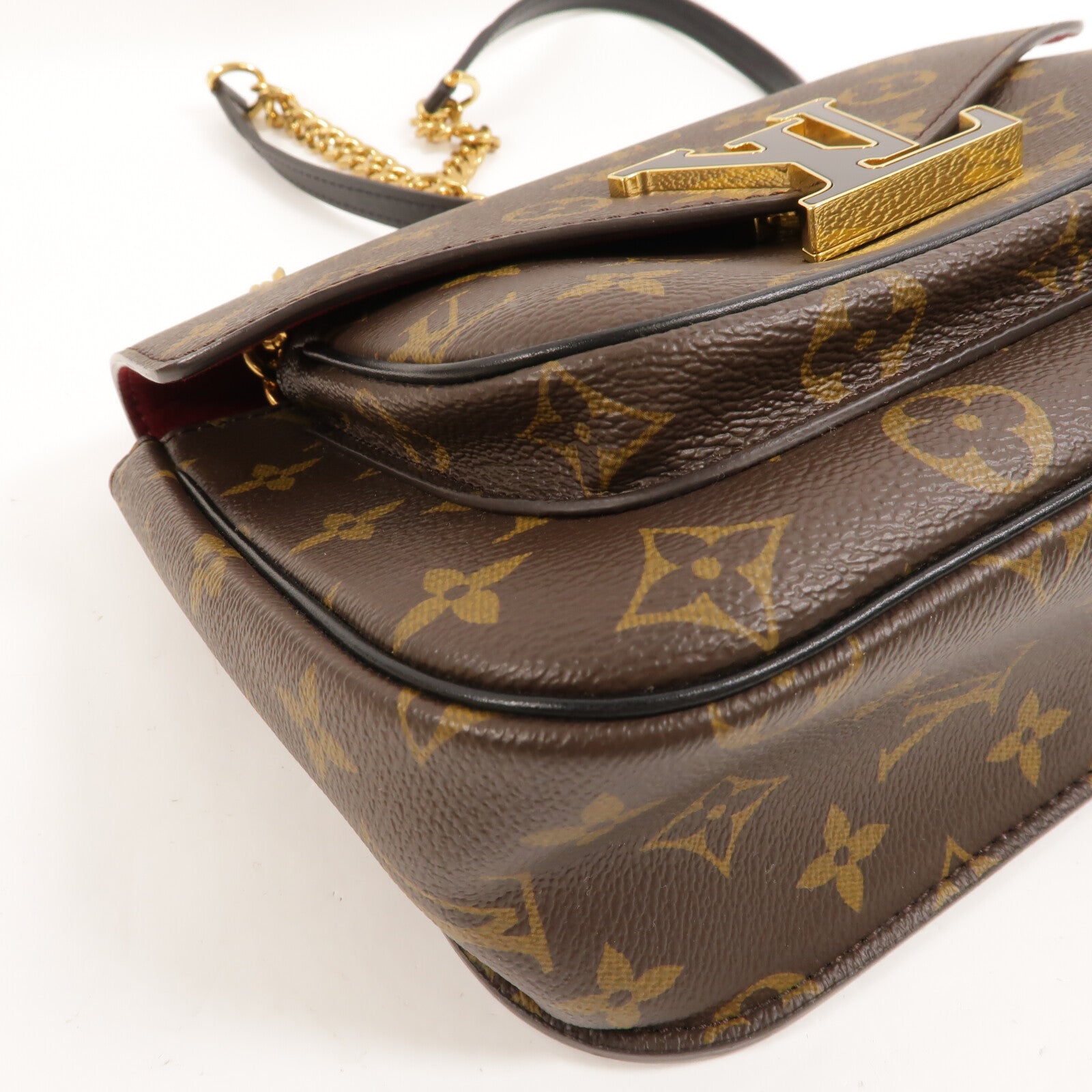 LOUIS VUITTON Monogram Passy金扣肩背袋棕色