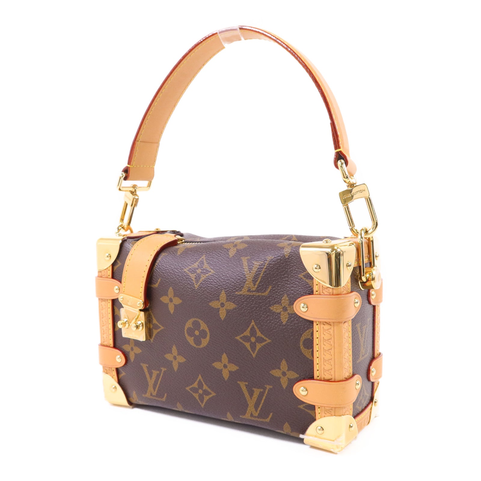 LOUIS VUITTON Monogram Side Trunk PM金扣手挽肩背兩用袋