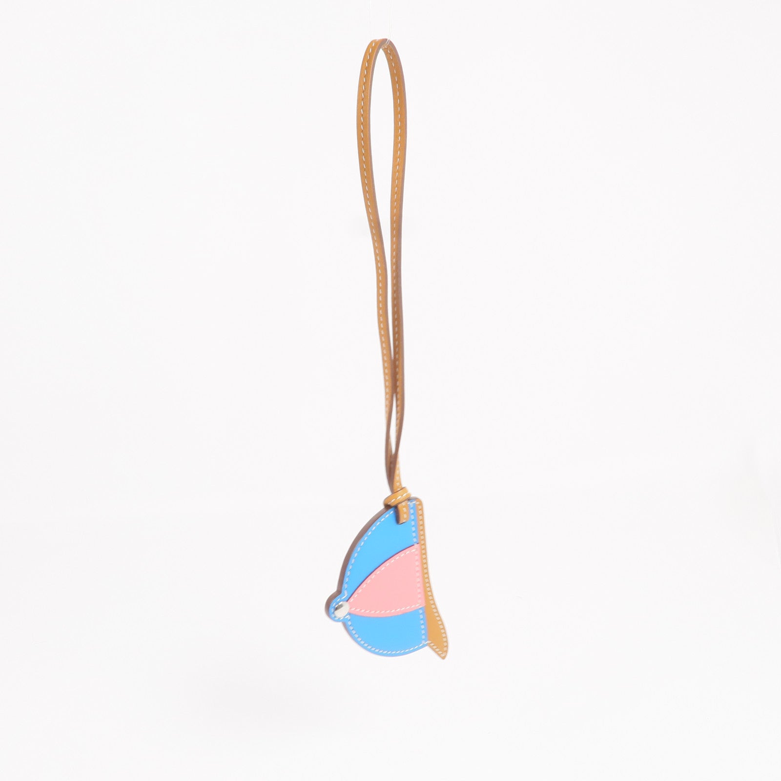 HERMES Swift/Butler皮革Paddock Bombe銀扣掛飾