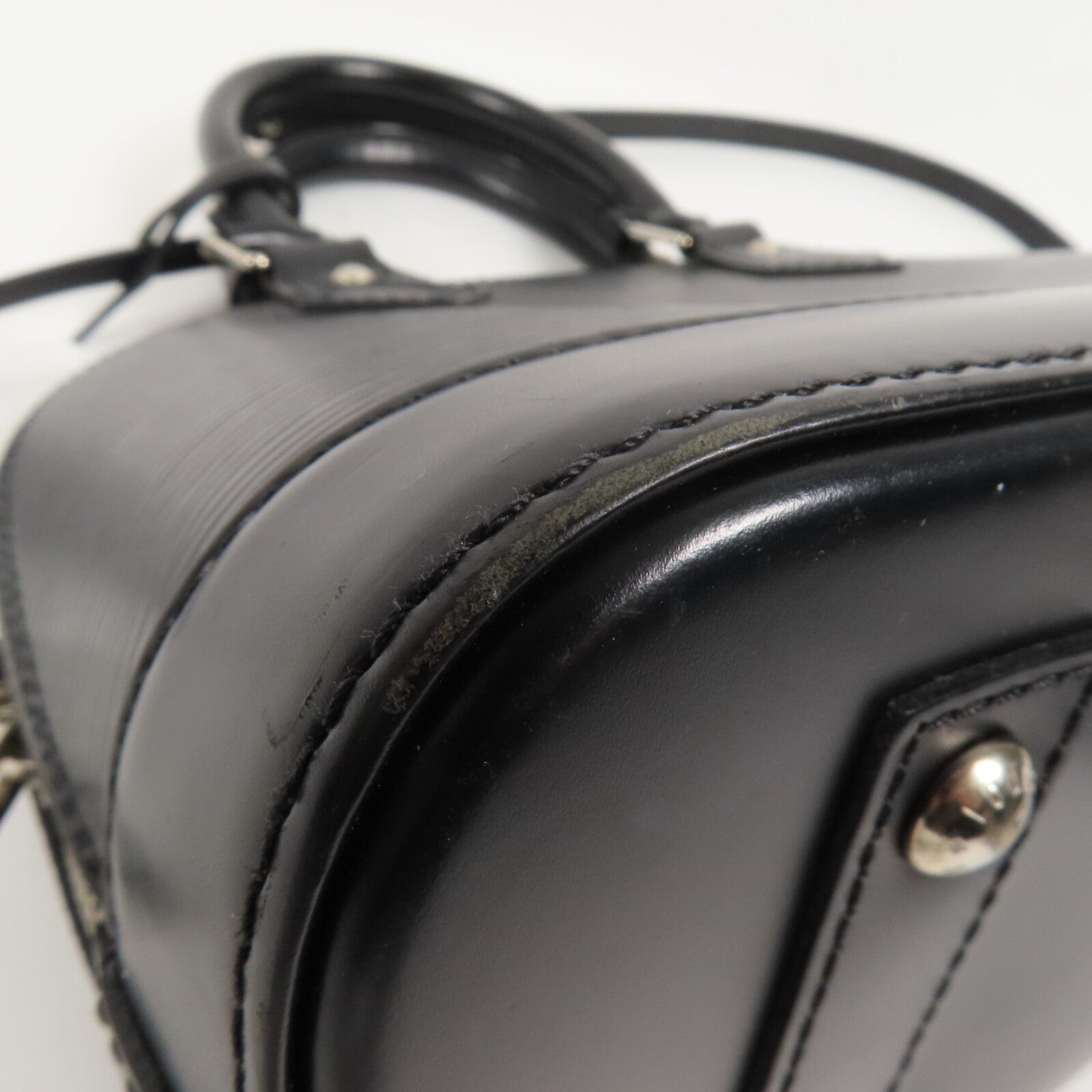 LOUIS VUITTON Epi Alma BB銀扣手挽肩背兩用袋