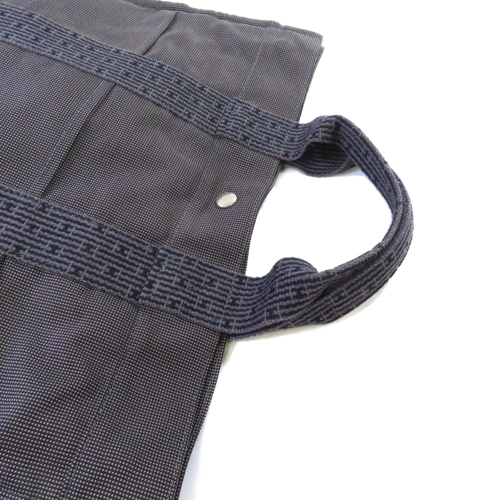 HERMES 帆布Fourre Tout Cabas MM Tote Bag銀扣手挽袋炭灰色
