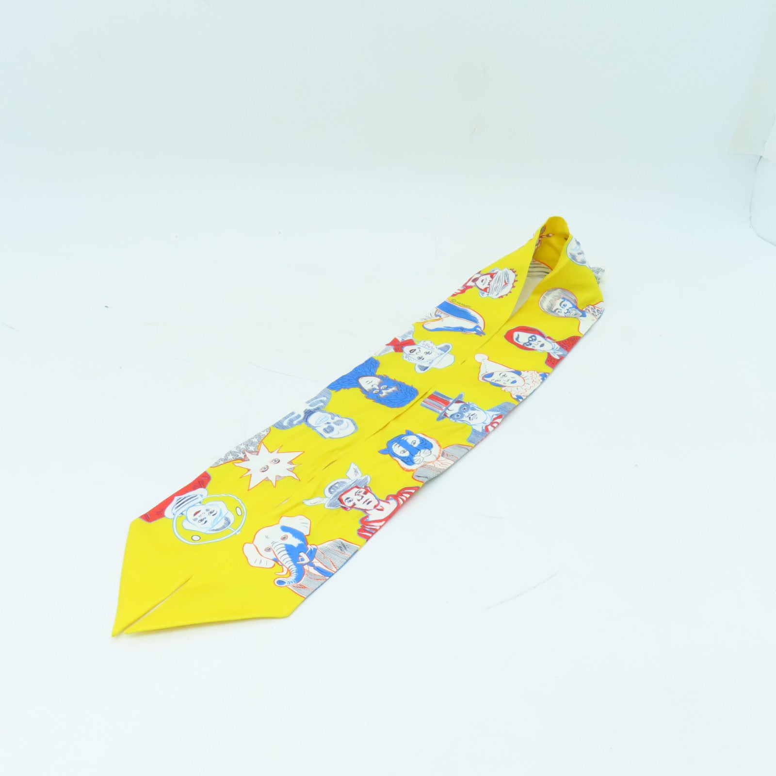 HERMES 【激減優惠】絲質Twilly絲巾黃色