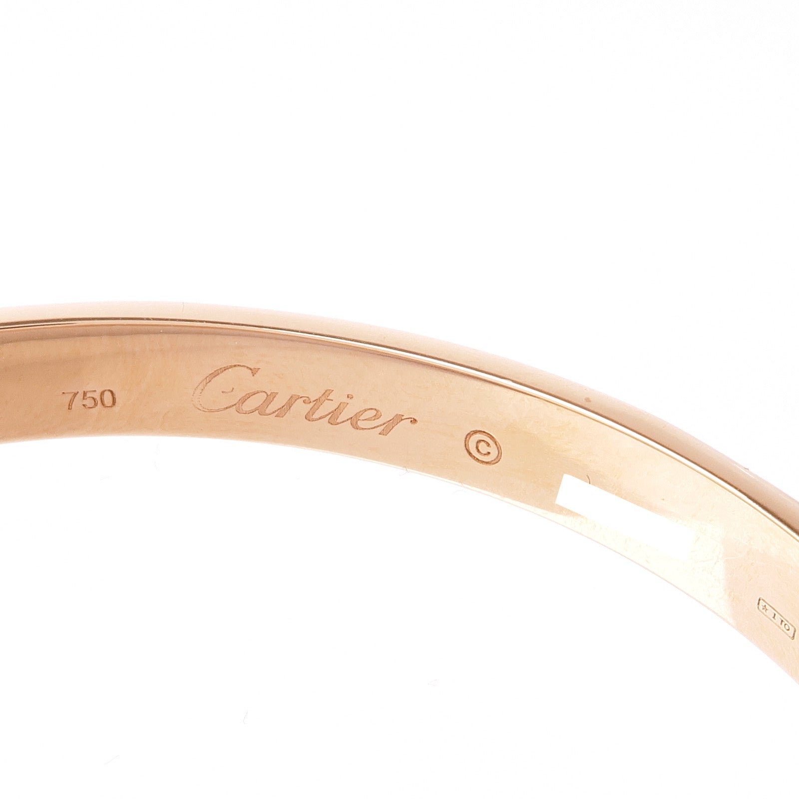 CARTIER 18K玫瑰金Love Bracelet手鐲Cartier#16