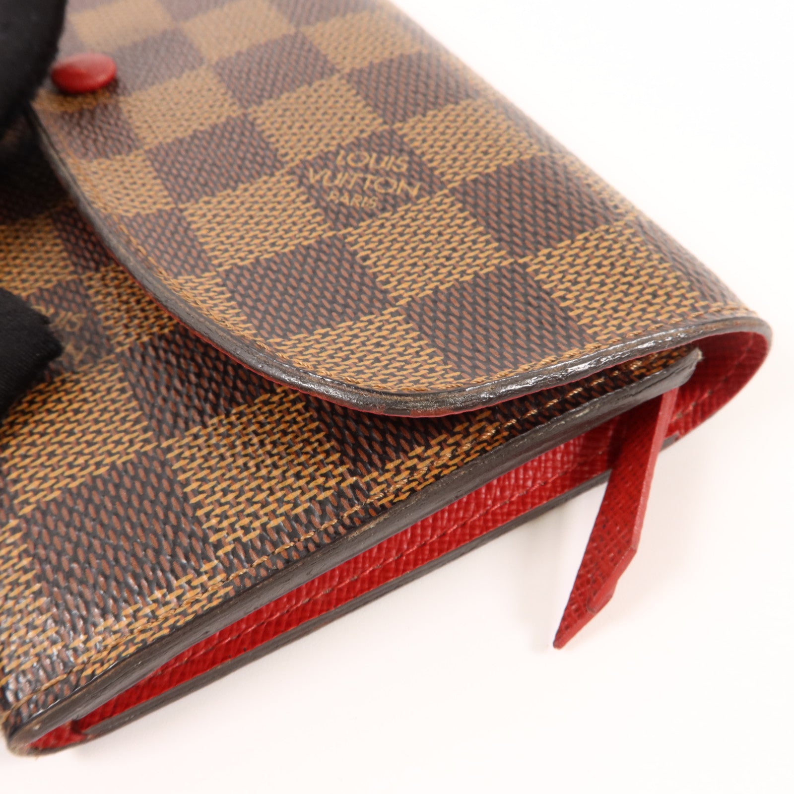 LOUIS VUITTON Damier Portefeuille Emilie Long Wallet金扣長錢包