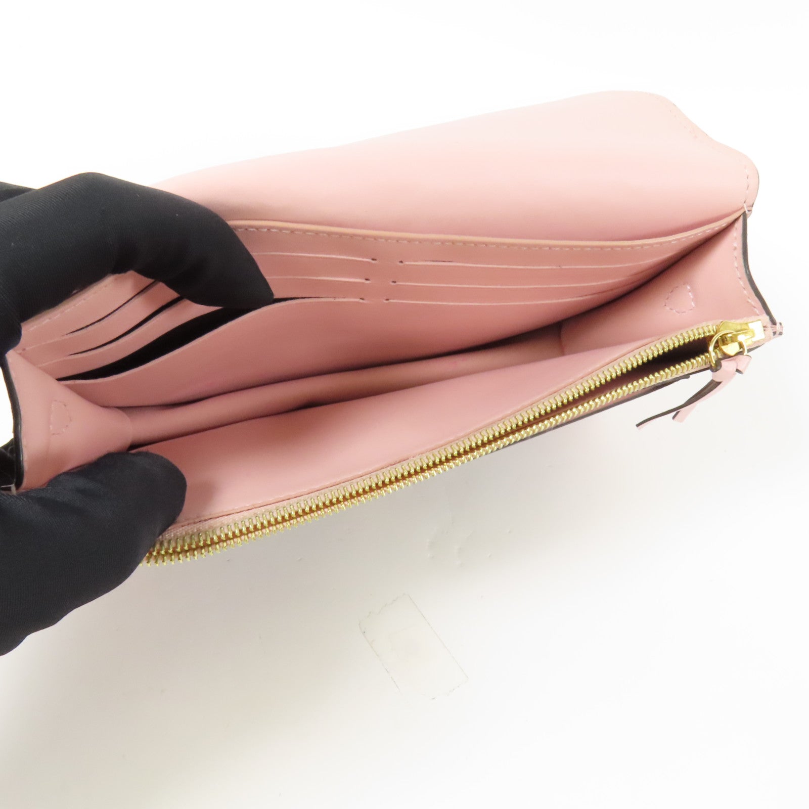 LOUIS VUITTON Monogram Flore Chain Wallet金扣鏈帶肩背袋