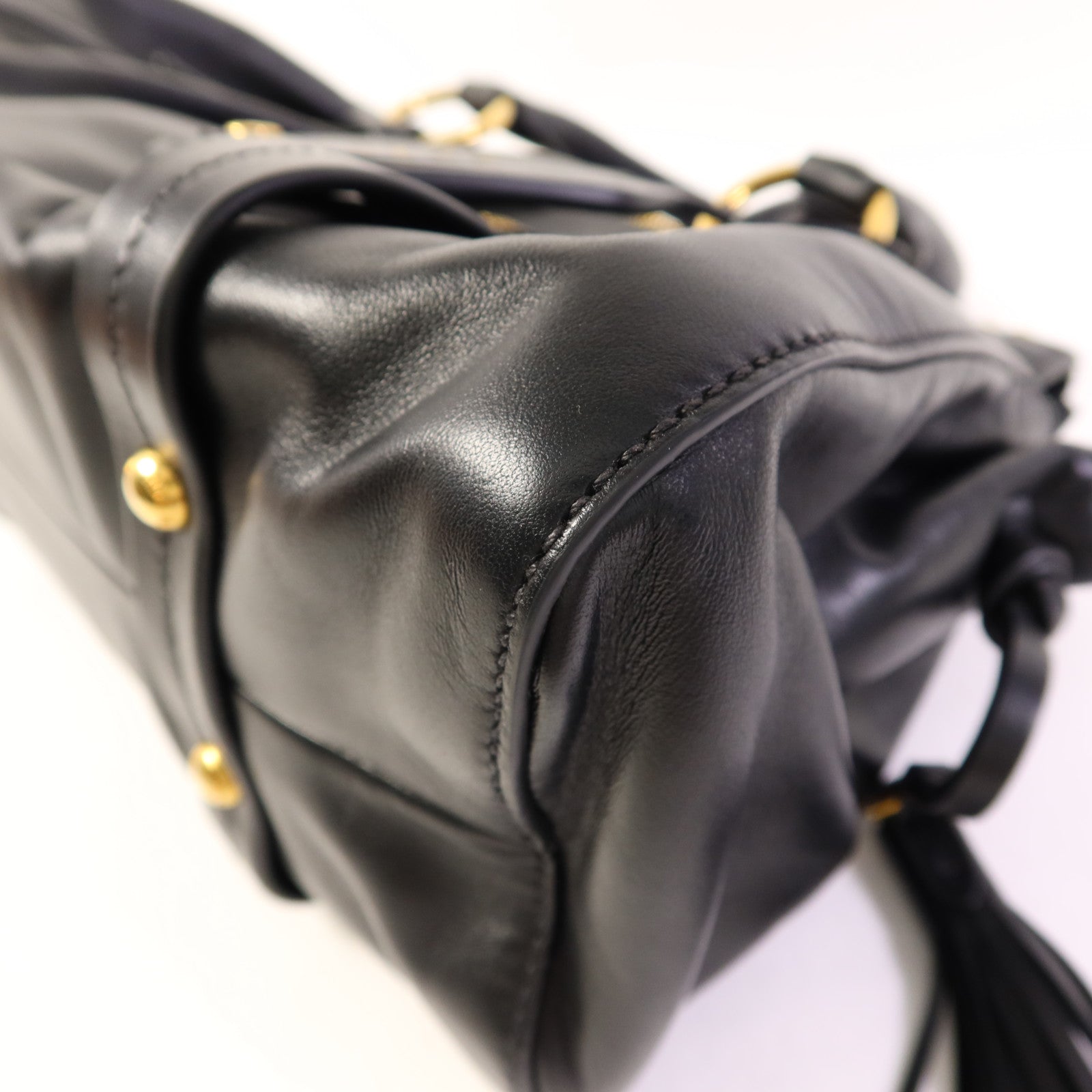 Miu Miu 羊皮皮革2 Way Shoudler Bag金扣手挽肩背兩用袋