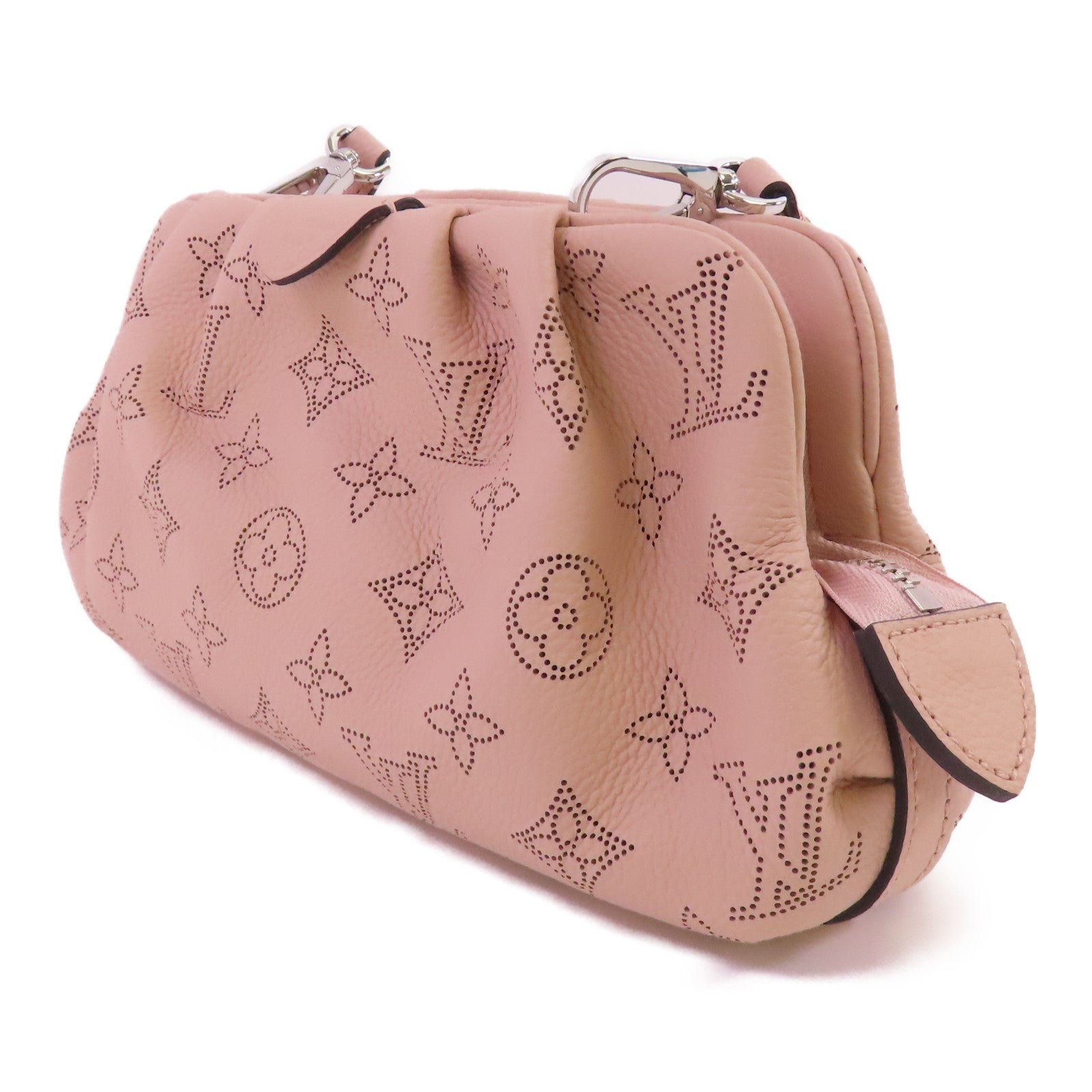 LOUIS VUITTON Monogram Mahina Scala Mini Pouch銀扣肩背袋