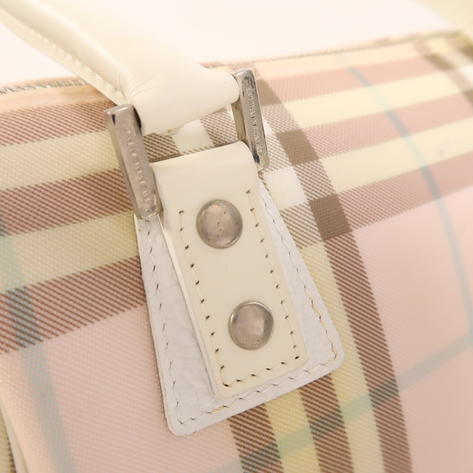 BURBERRY 塗層帆布Hand Bag銀扣手挽袋