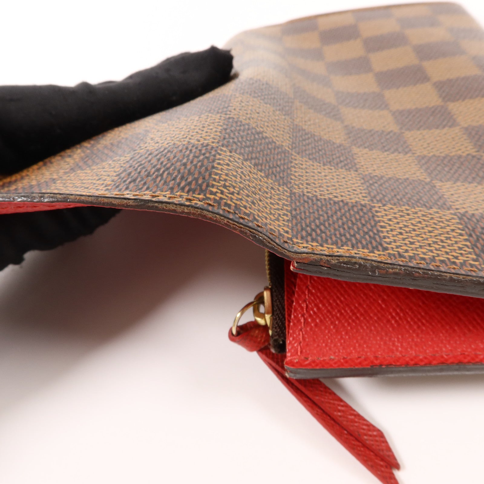 LOUIS VUITTON Damier Portefeuille Emilie Long Wallet金扣長錢包
